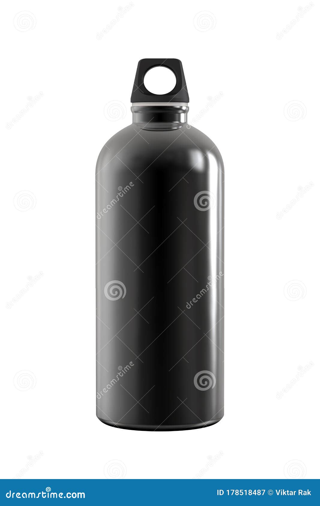 Download Black Glossy Metal Hiking Or Cycling Sports Water Bottle ...