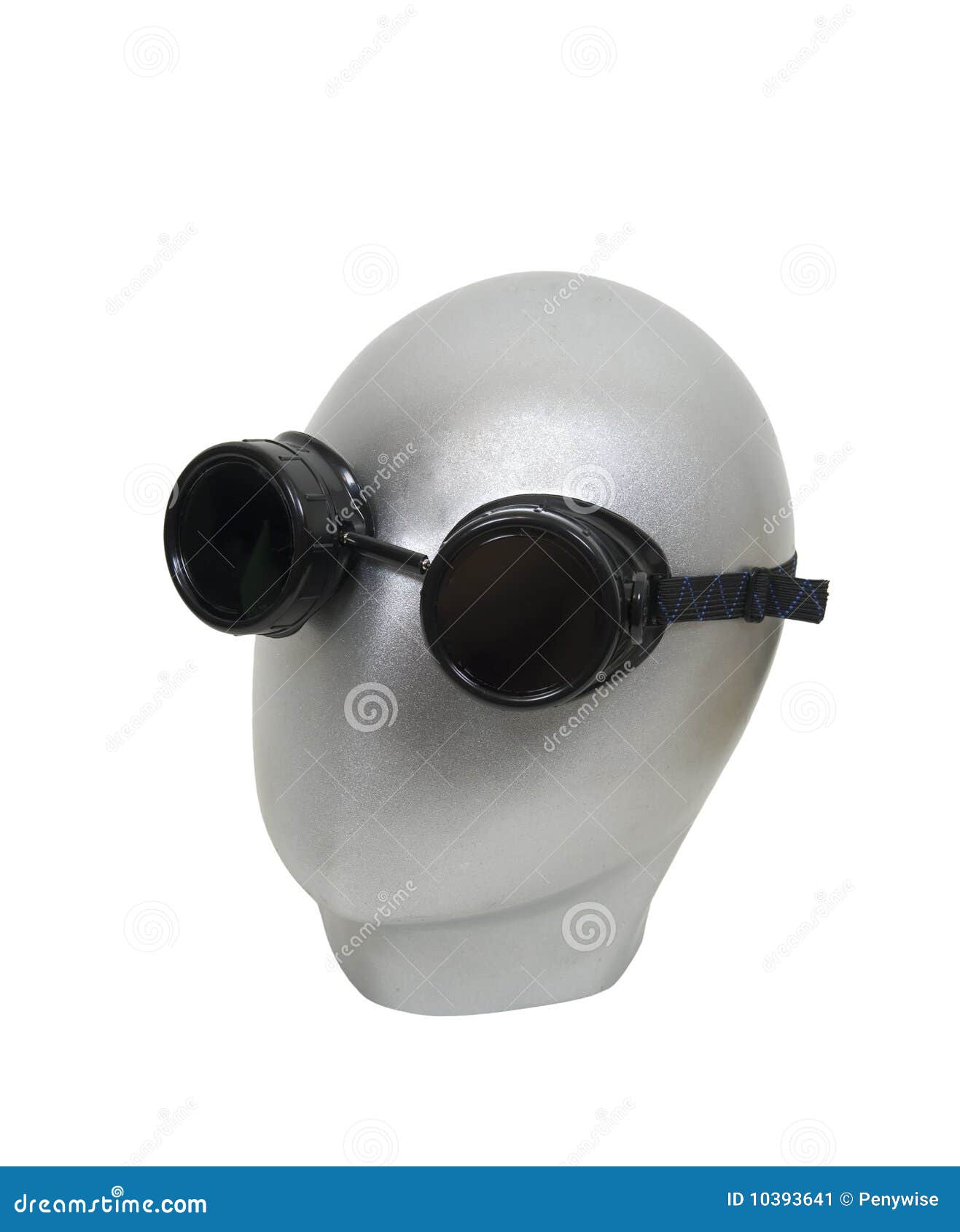 Black Goggles on Blank Face Stock Image Image of black, portable