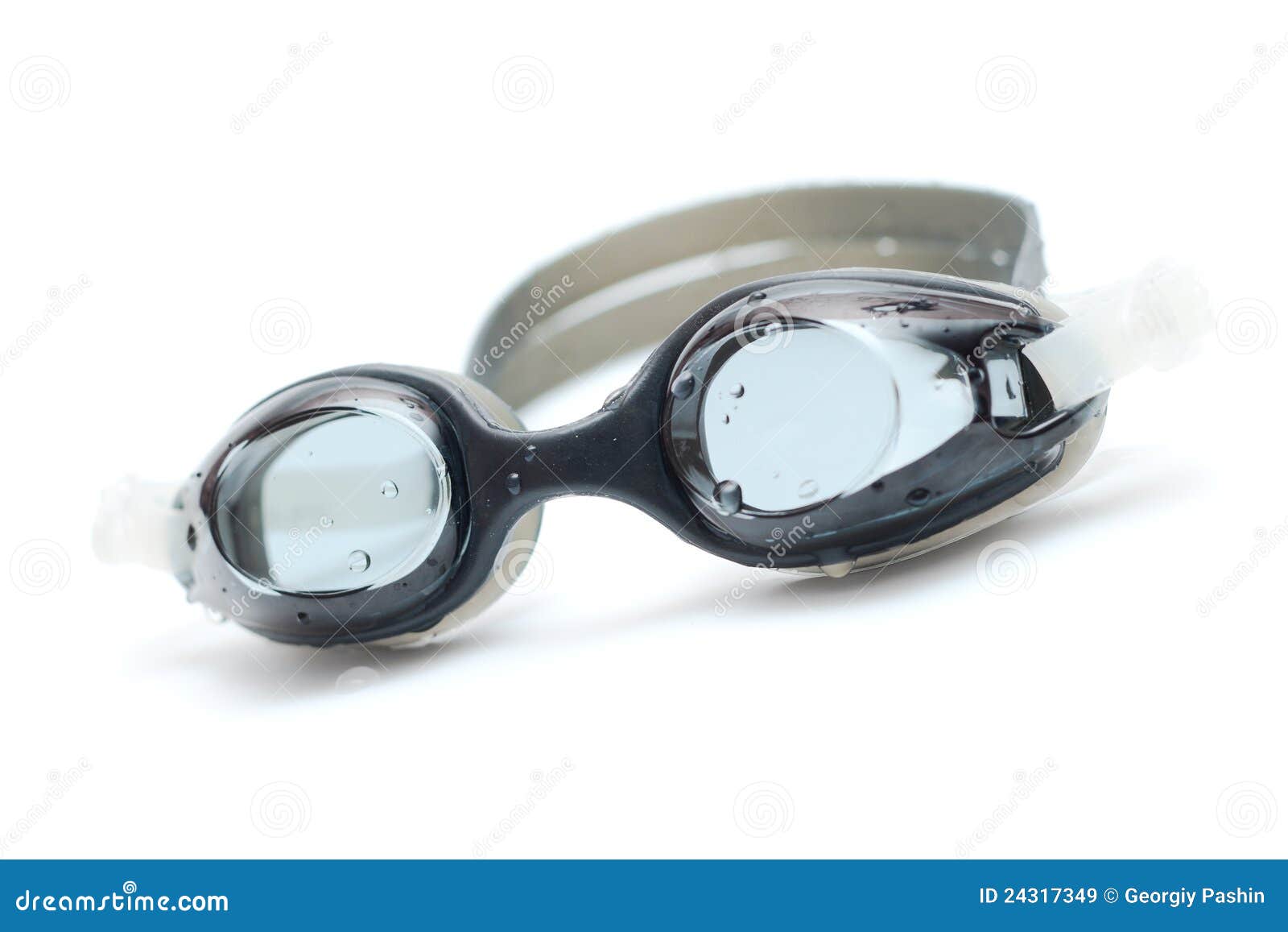 Black Goggles for Swim with Drops Stock Image Image of swimmer, close