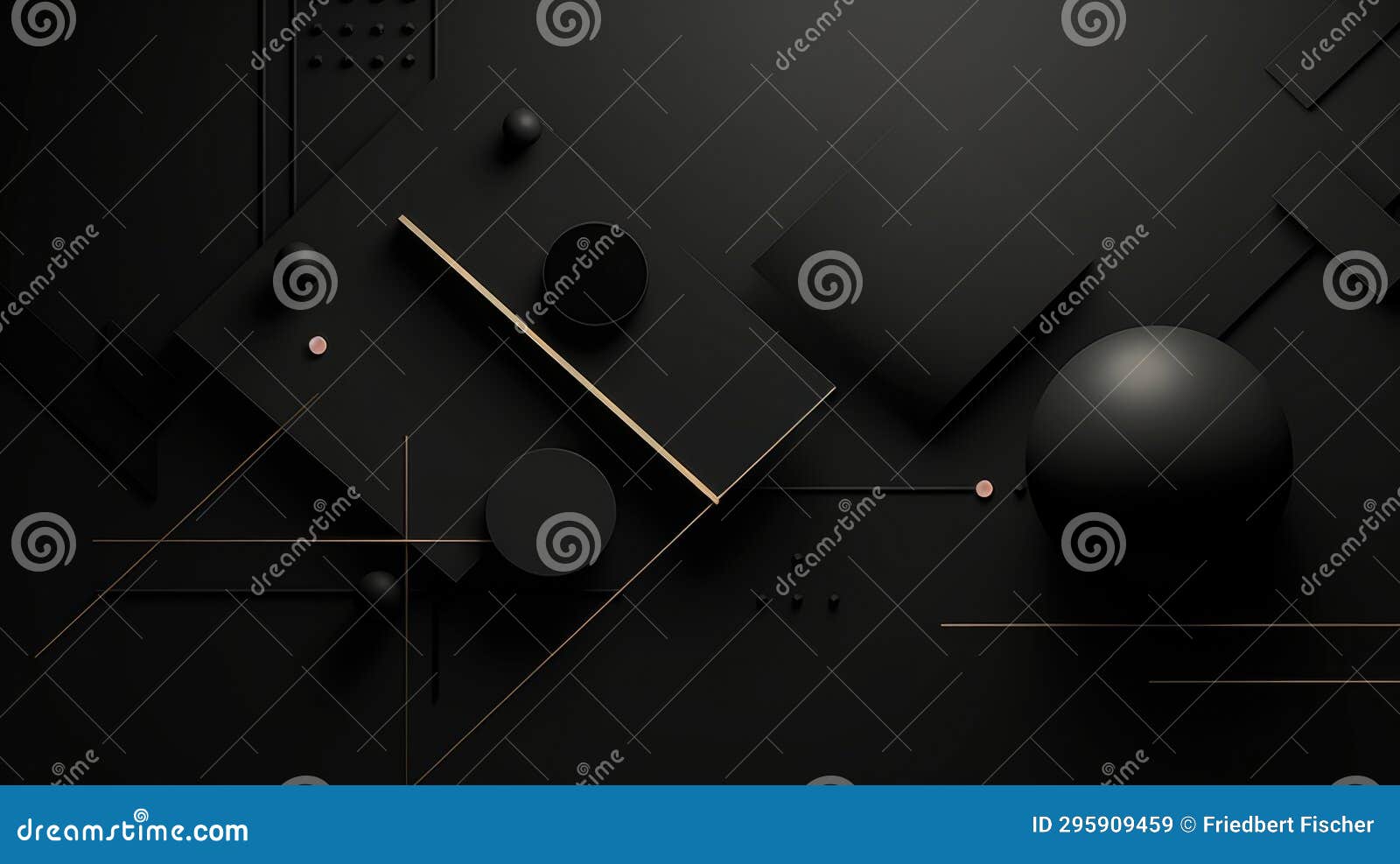 A Black and Gold Abstract Background with Geometric Shapes, Black
