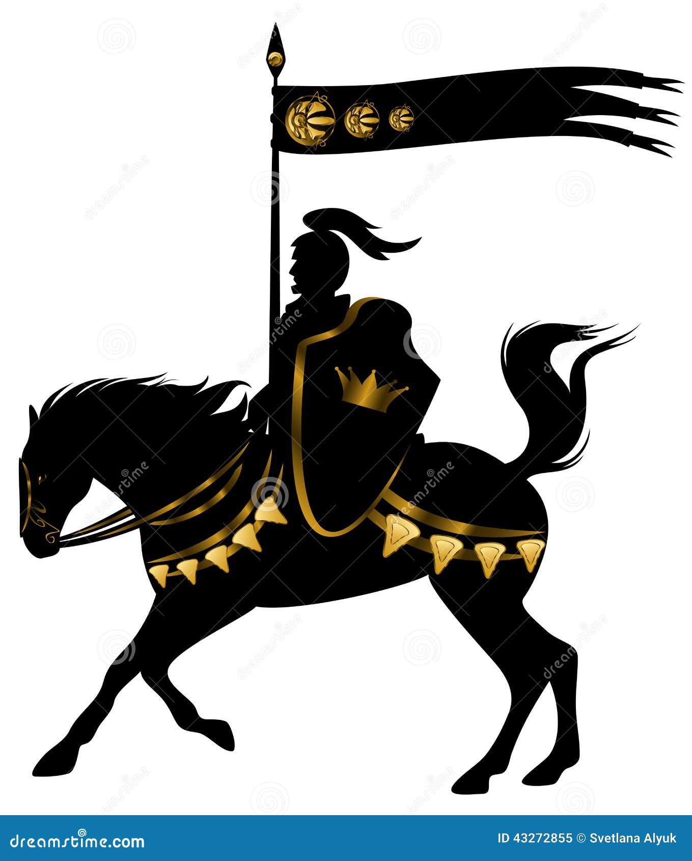 black and gold knight