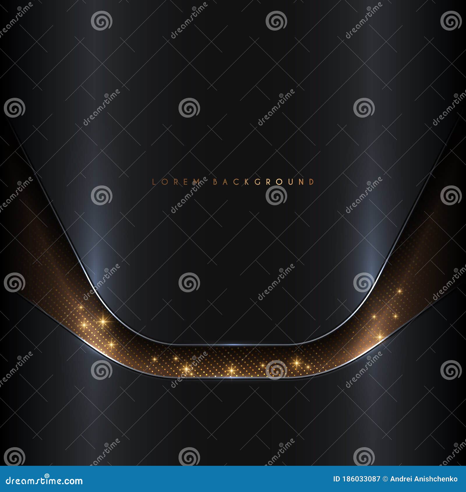 Black and Gold Metal Background Stock Vector Illustration of card
