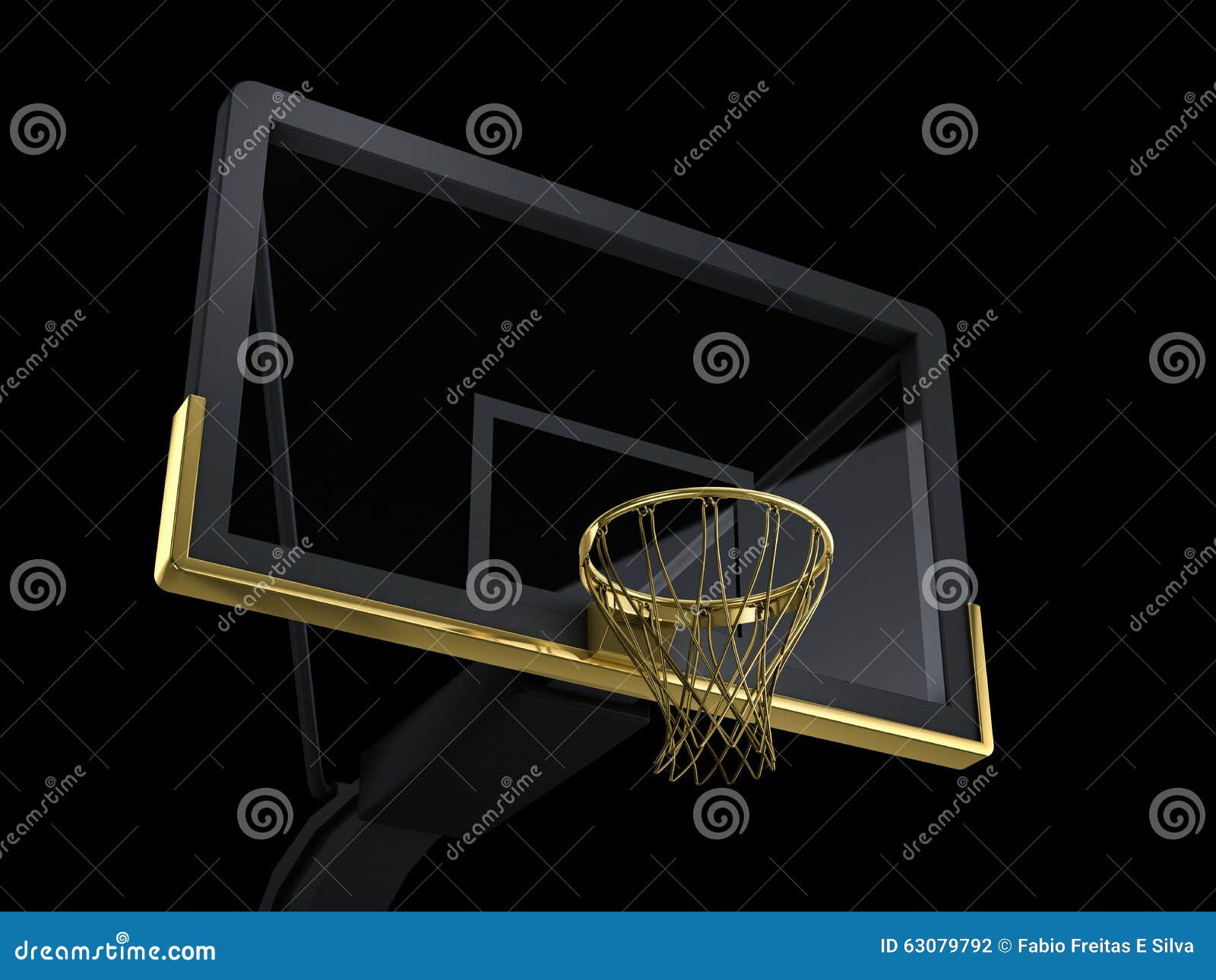 Black and Golden Basketball Backboard Stock Illustration Illustration