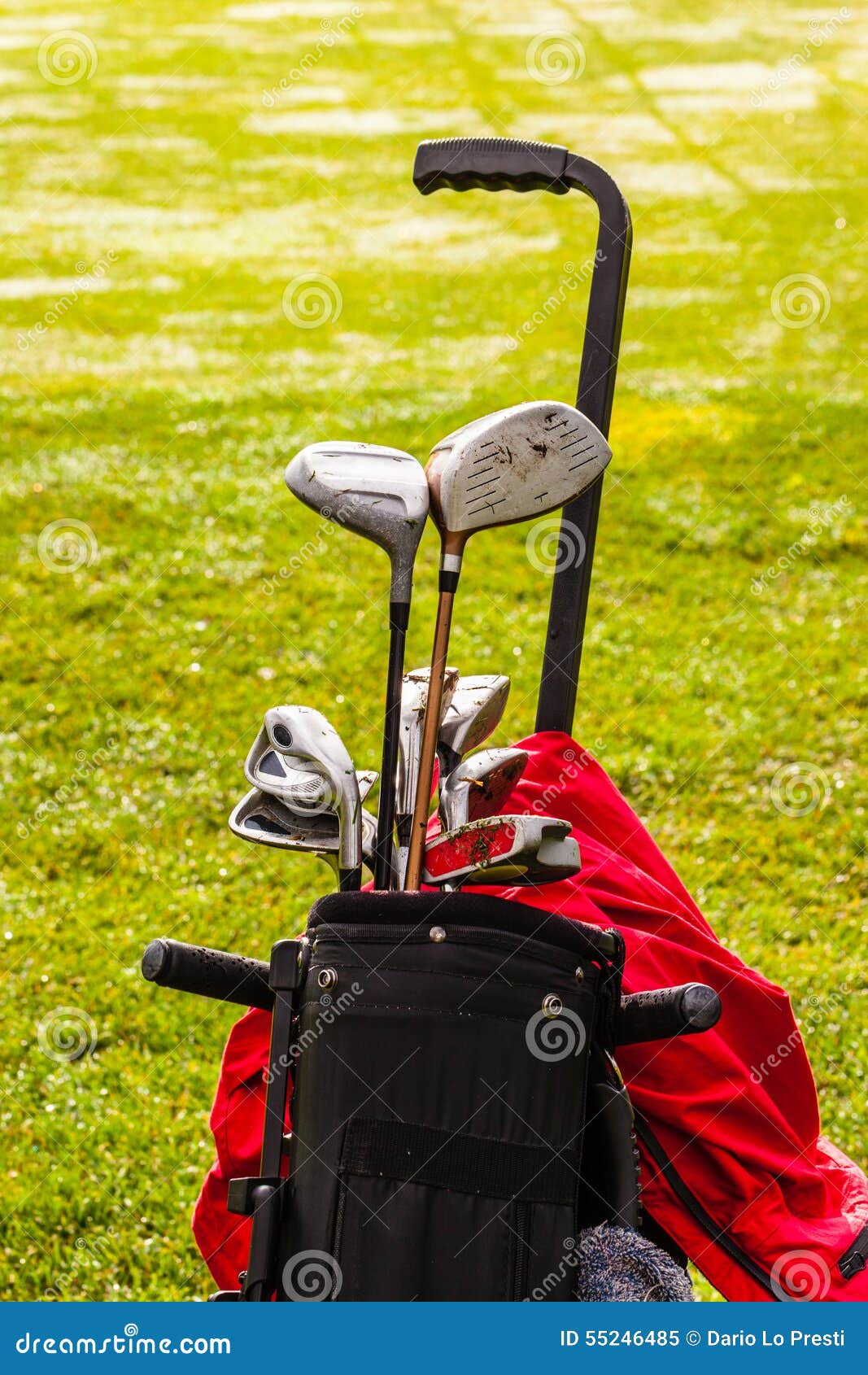Black golf bag stock image. Image of case, golf, detail 55246485