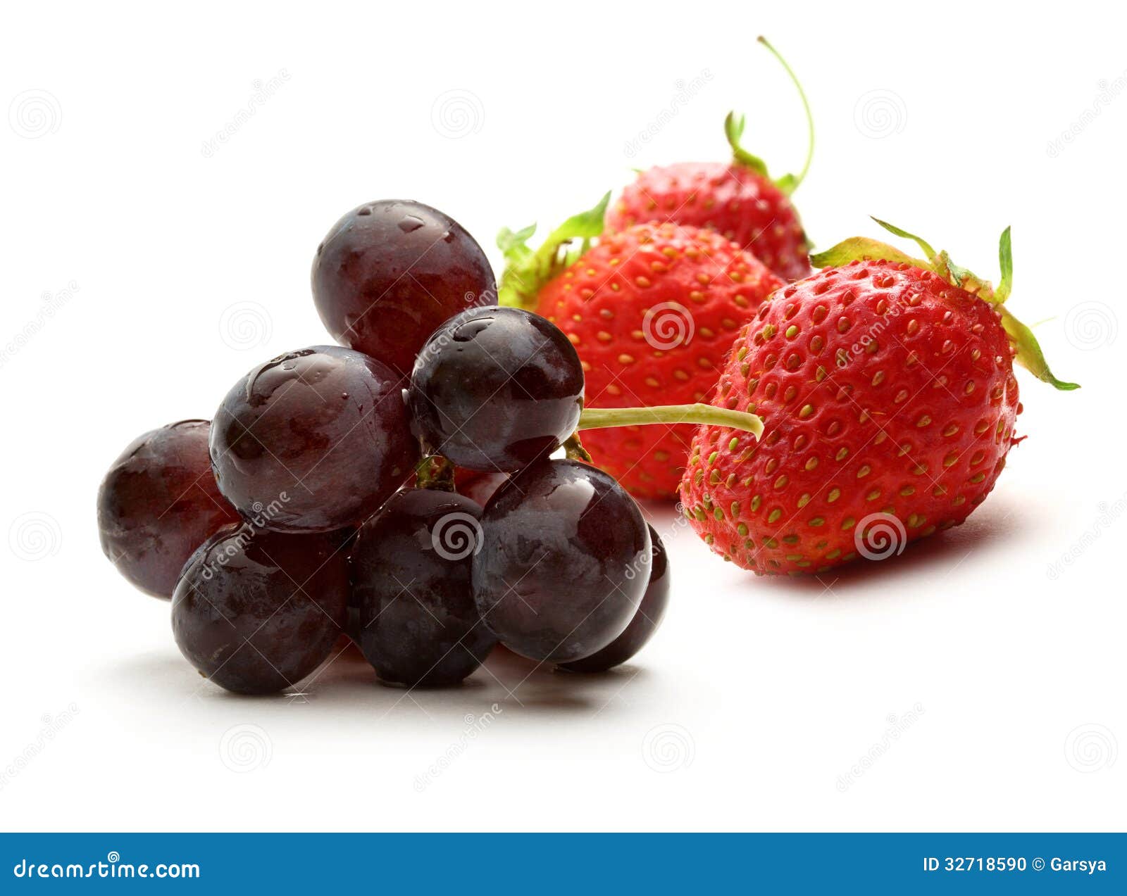 Black grape and strawberry stock photo. Image of plant 32718590