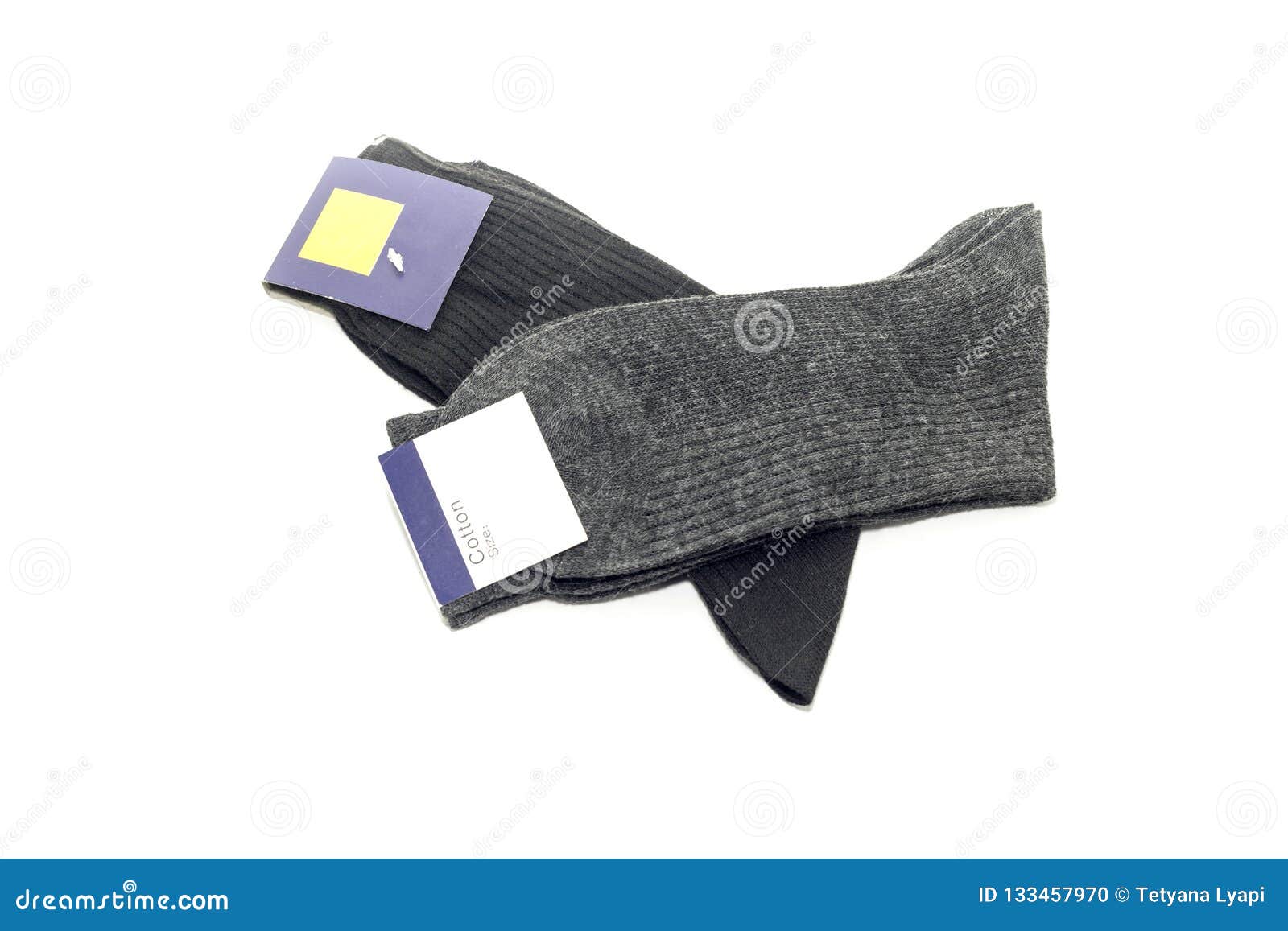 Black and Gray Men`s Socks are Isolated Stock Photo - Image of material ...