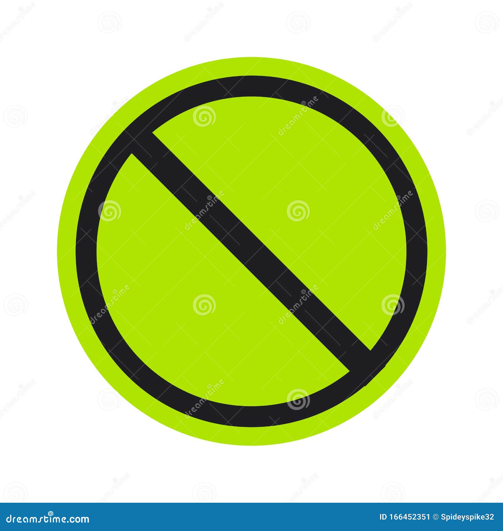 Black Green Circle Sign. Vector Illustration Stock Illustration