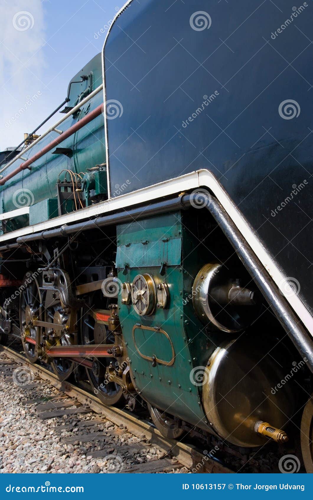 Old Green Steam Stock Photo 11224614