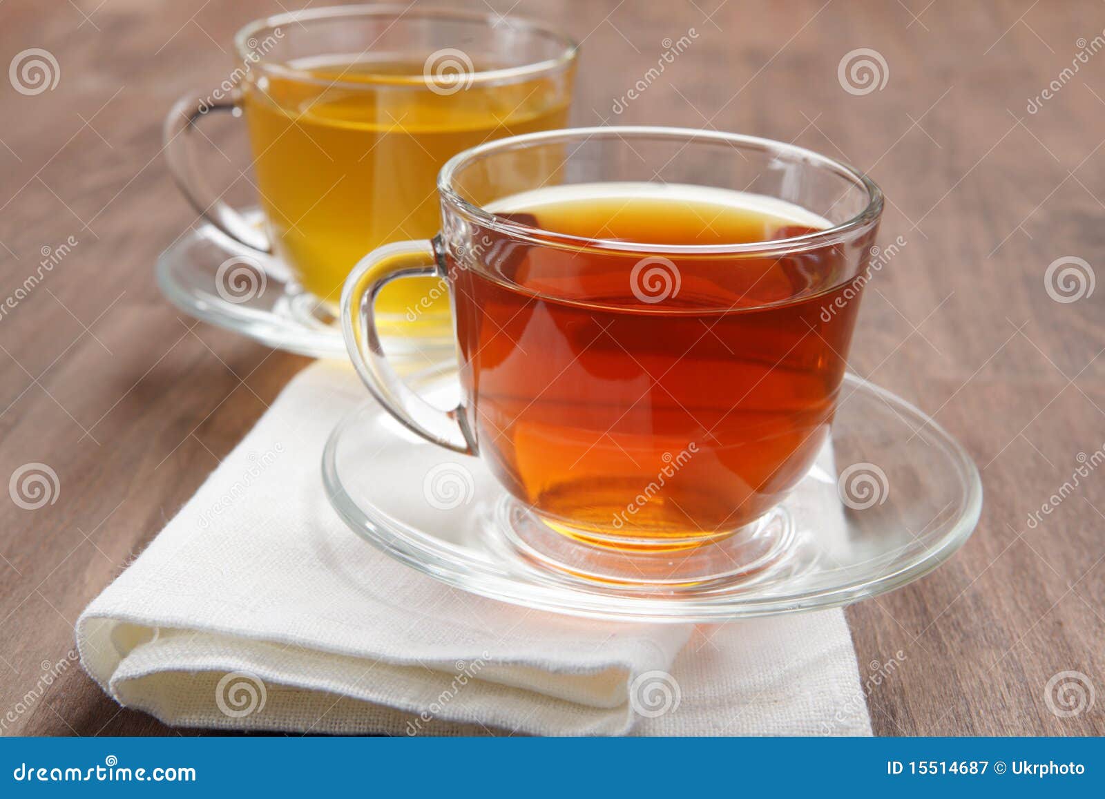 Black and green tea stock image. Image of closeup, black 15514687