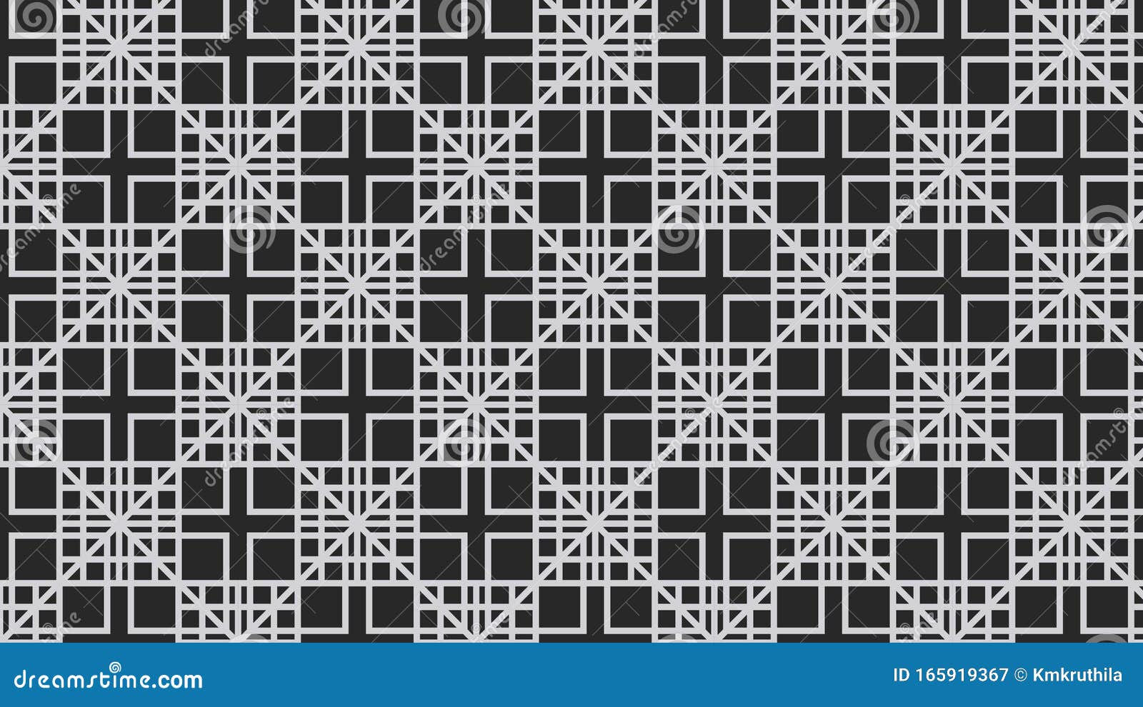 Black and Grey Geometric Square Pattern Background Stock Vector