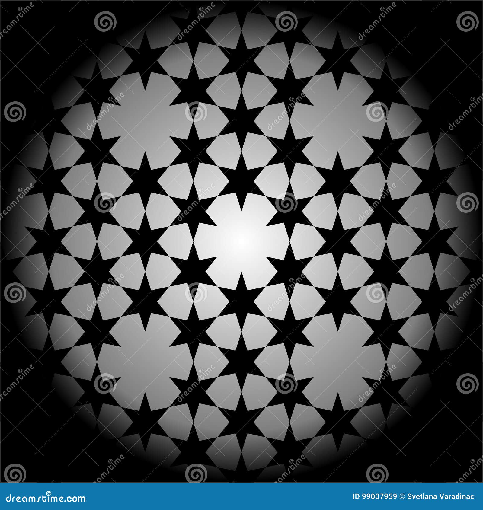 Abstract Star Black and Grey Wallpaper or Background Stock Vector