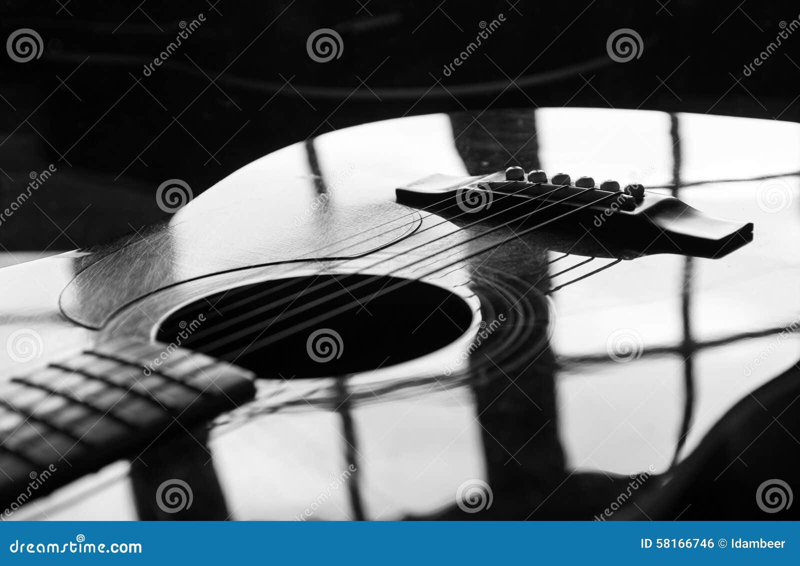 Black guitar stock photo. Image of acoustic, background 58166746