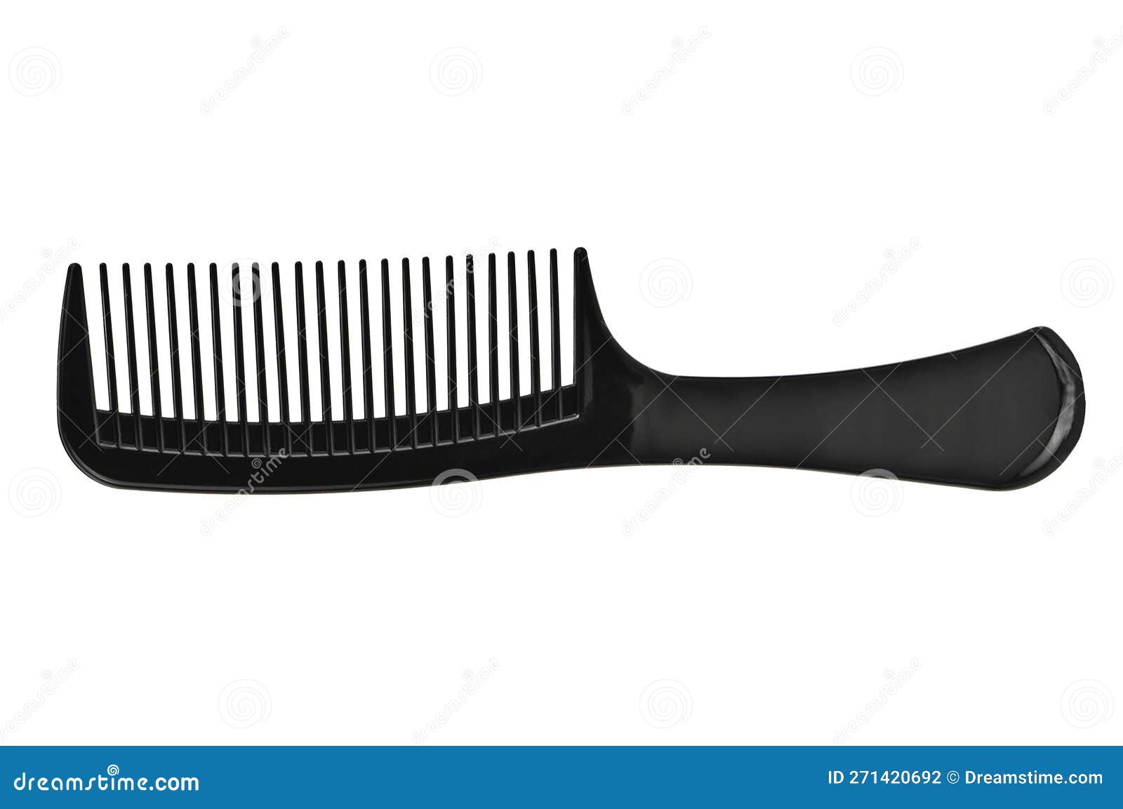 Black hair comb on white stock photo. Image of sharp - 271420692