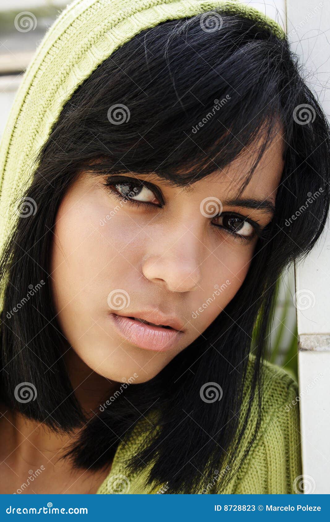 Black hair and eyes stock image. Image of models, latin - 8728823