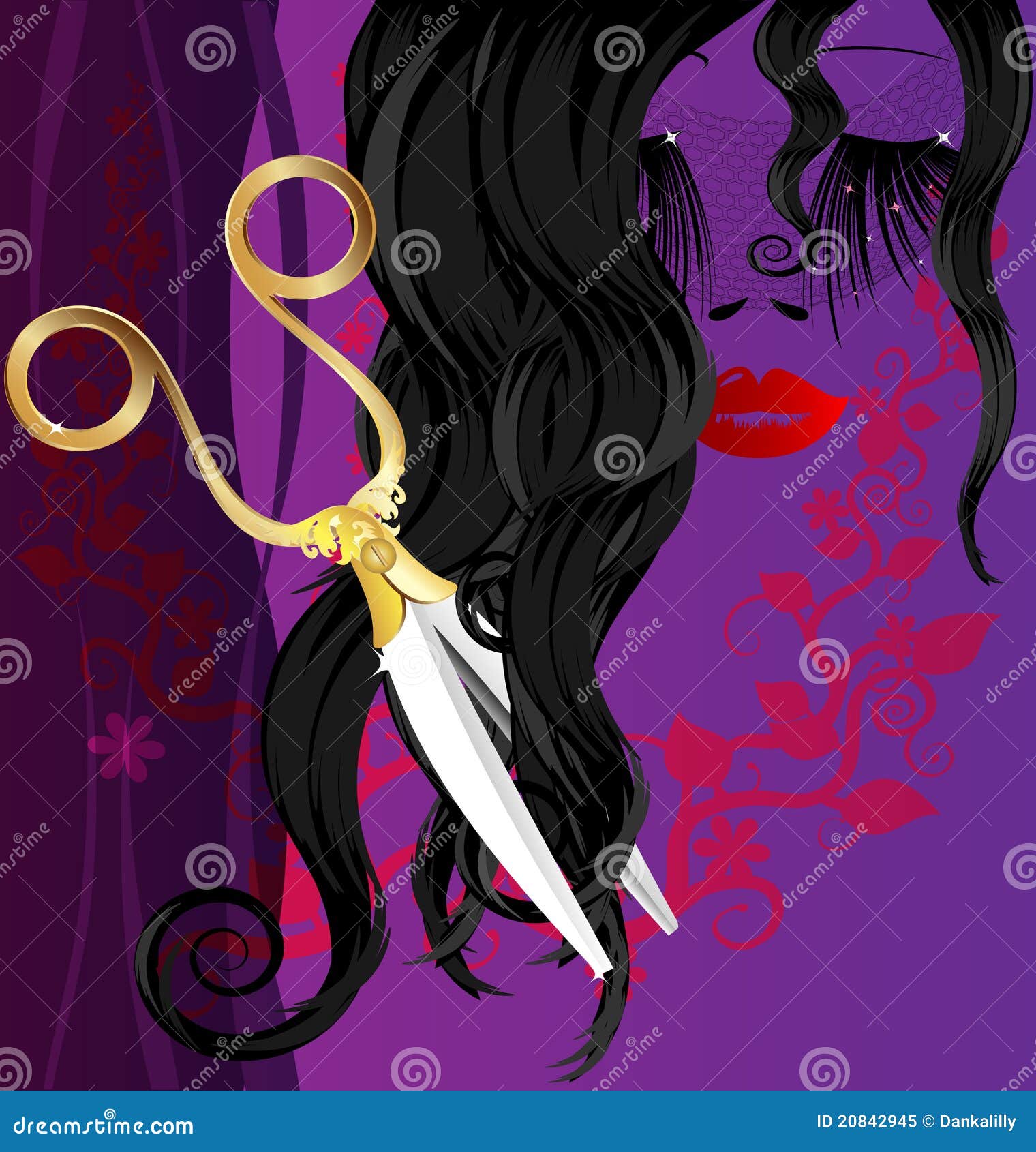 Purple Scissors Stock Illustration - Download Image Now - Art, Beauty,  Blade - iStock