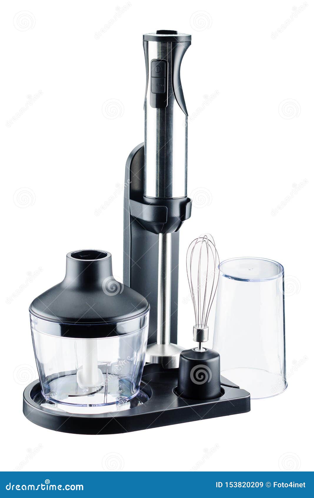 Black Hand Blender Isolated on a White Background Stock Image Image