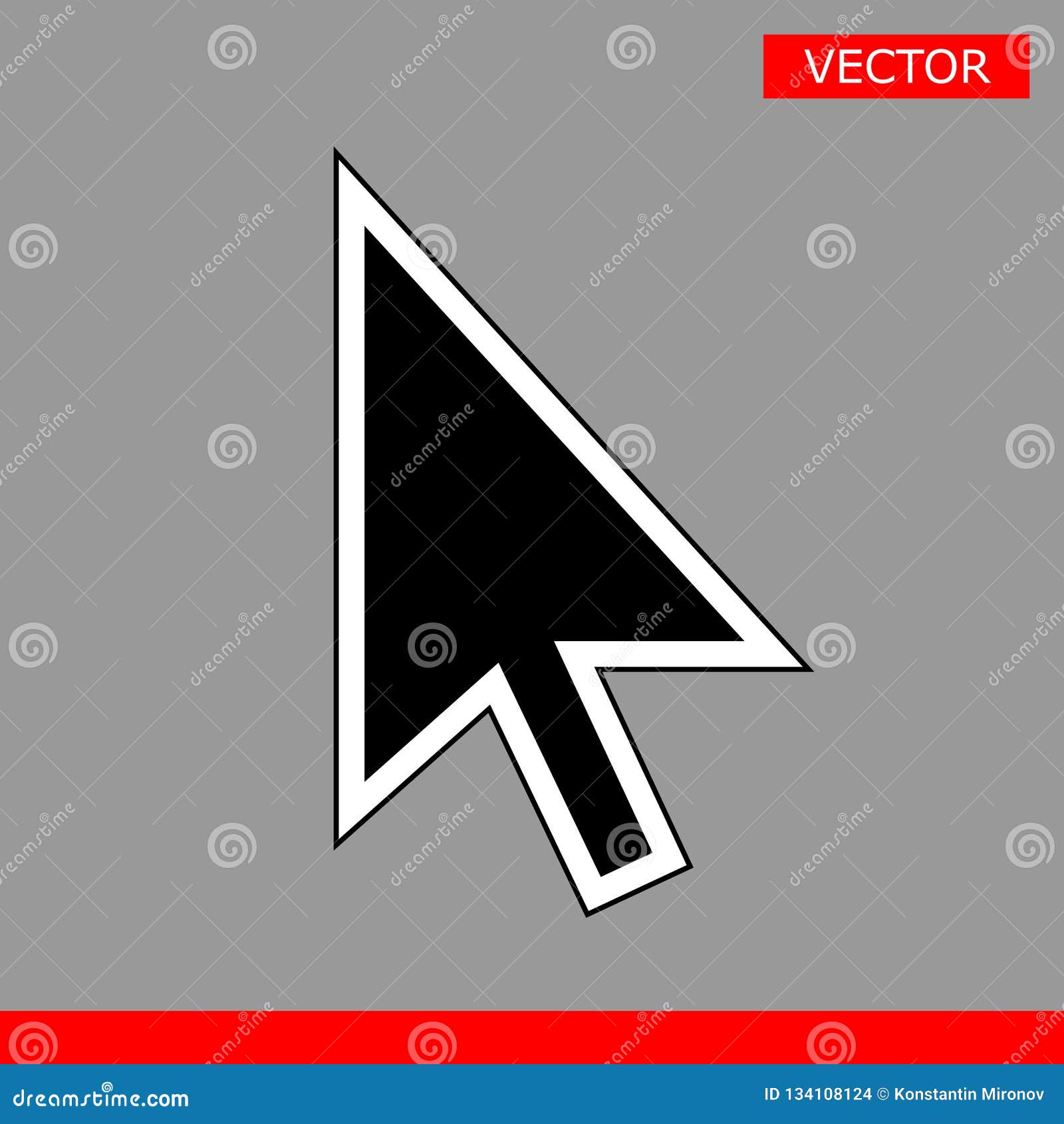 Black Hand Cursors Icons Vector Illustration Set Stock Vector