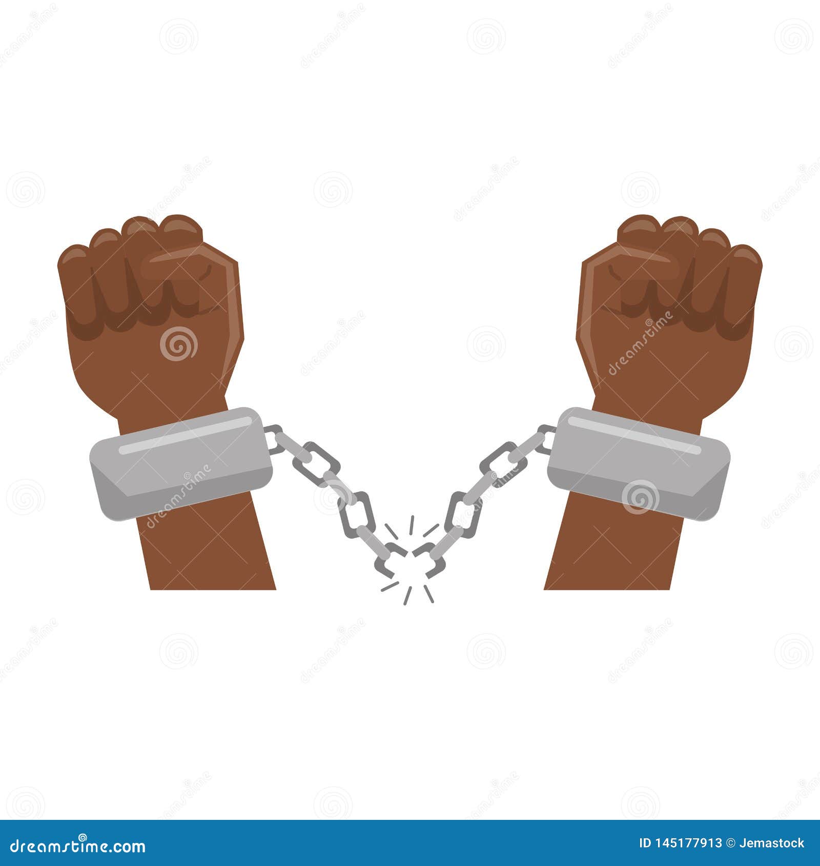 Black Hands with Chains Cartoon Stock Vector Illustration of