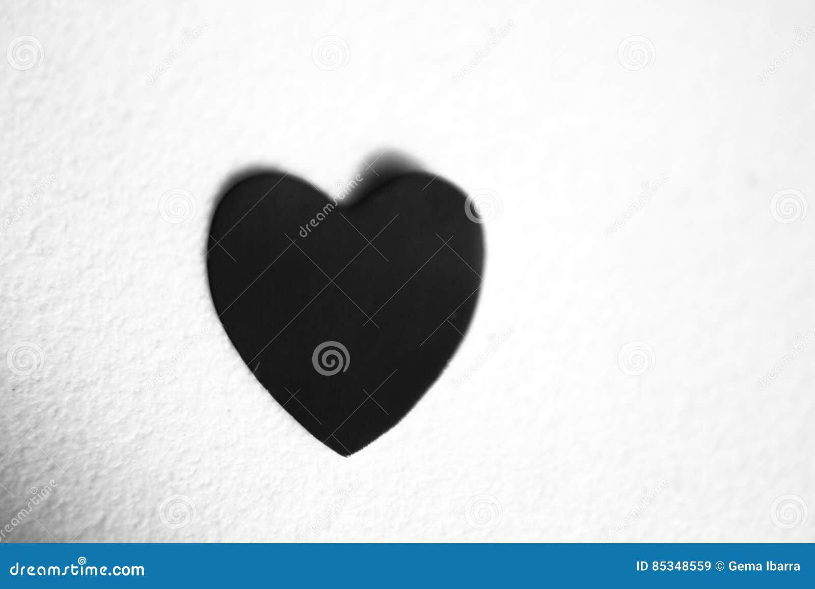 Black Heart on White Blackground Stock Image Image of symbol, romance