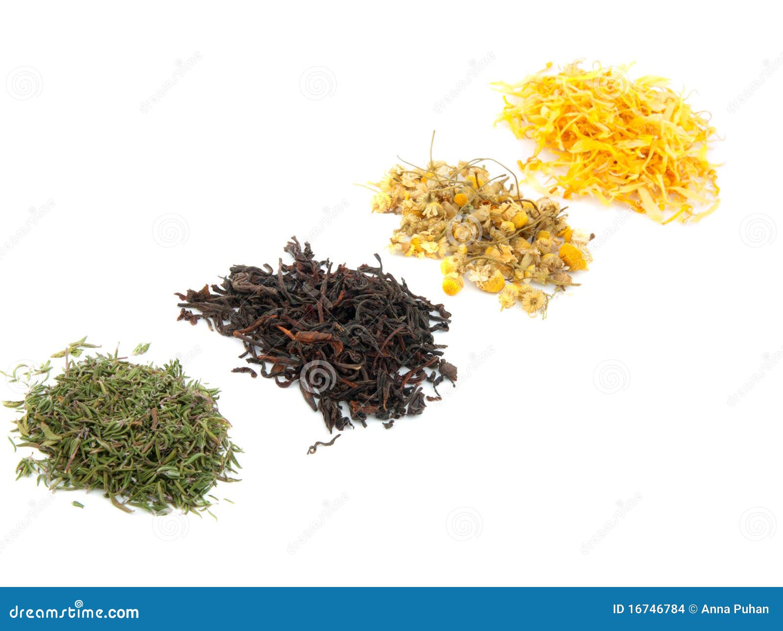 Black and herbal teas stock photo. Image of isolated 16746784