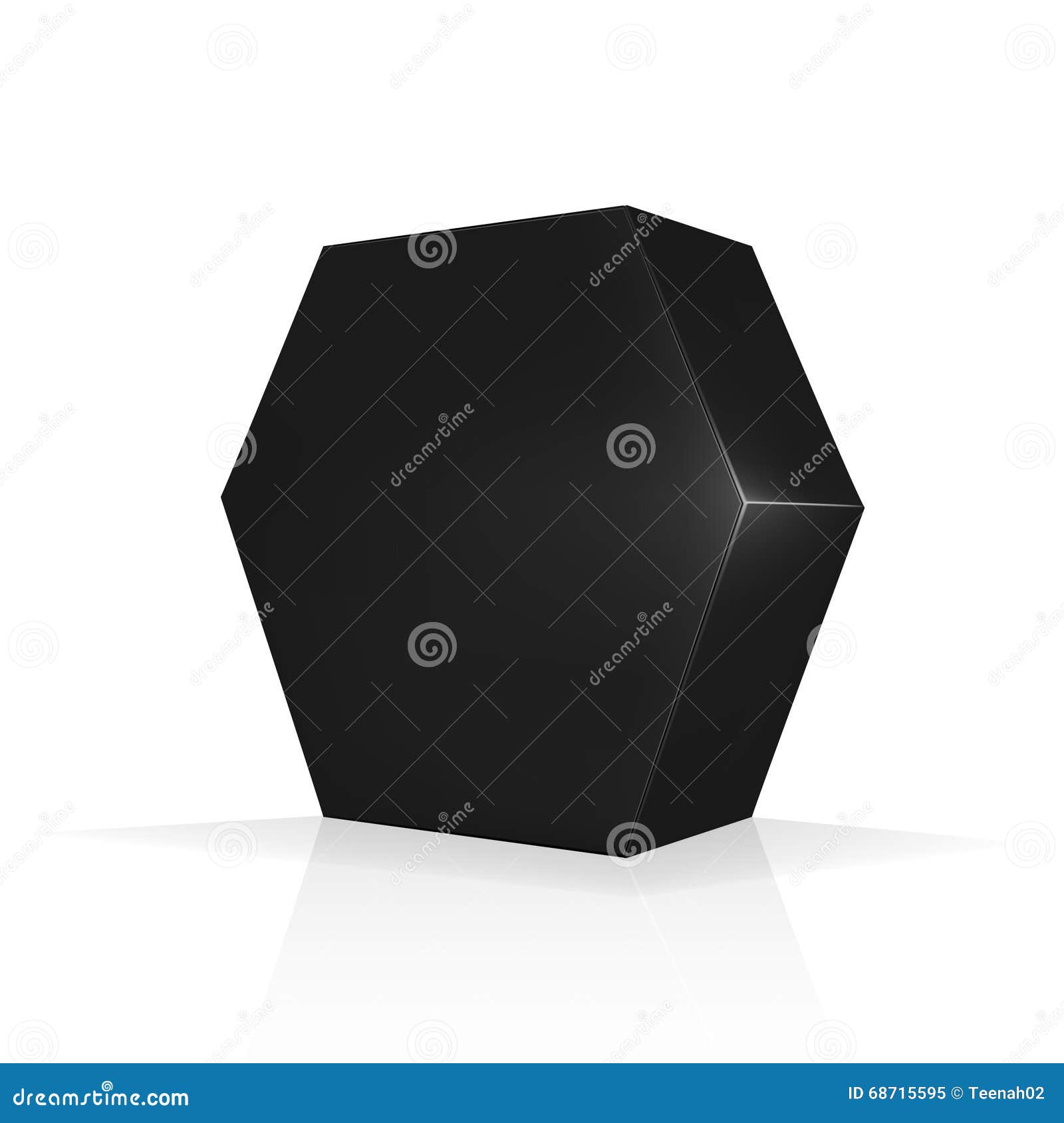 Download Black Hexagon Packaging Box Stock Vector - Illustration of ...