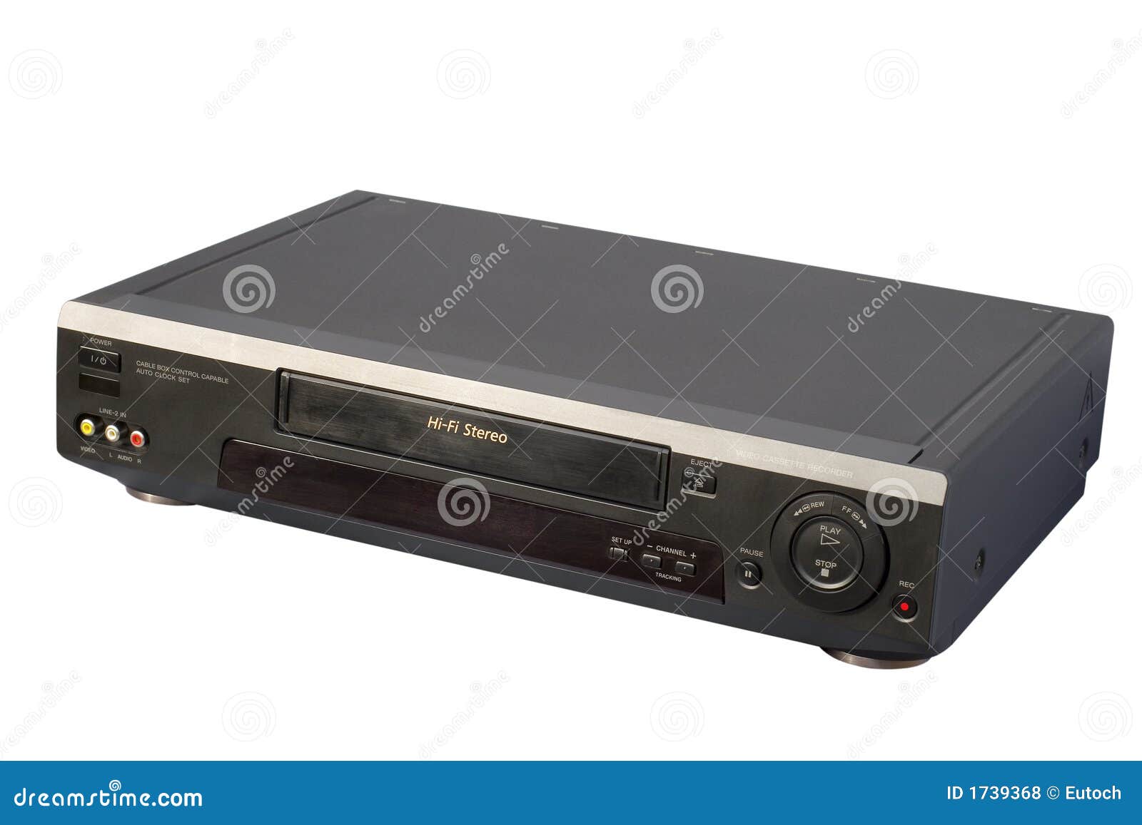 Black HiFi VCR stock photo. Image of indicators, record 1739368