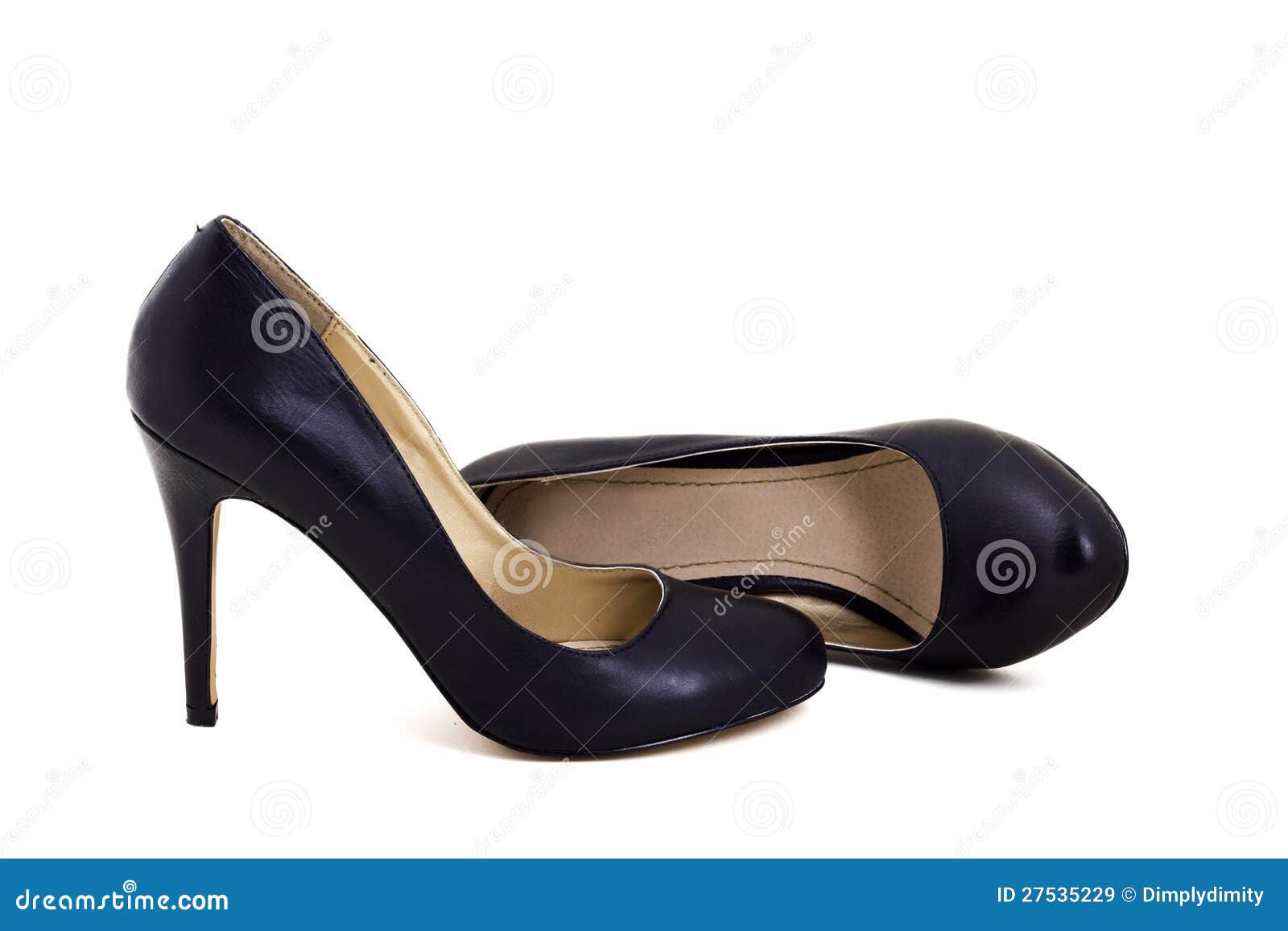 Black high heel shoes stock image. Image of white, beauty - 27535229