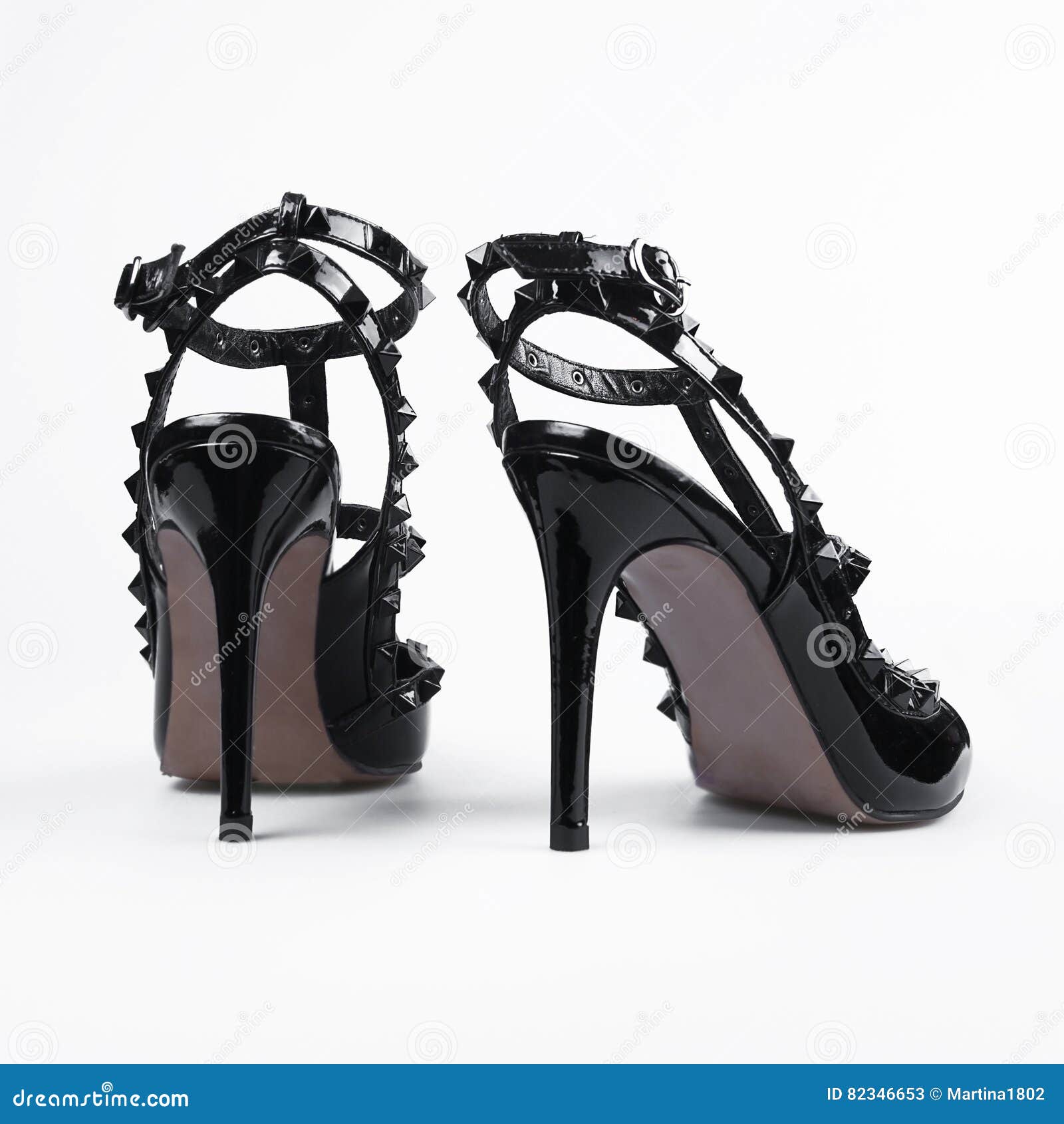 Black High Heel Women Shoes Stock Image - Image of detail, clothing ...