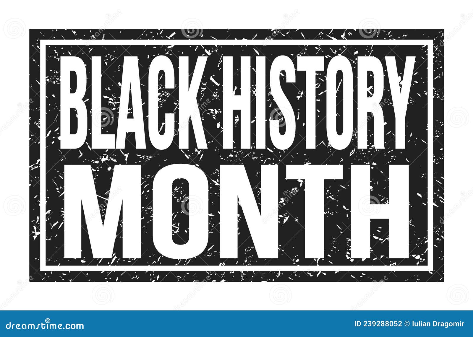 BLACK HISTORY MONTH, Words on Black Rectangle Stamp Sign Stock ...
