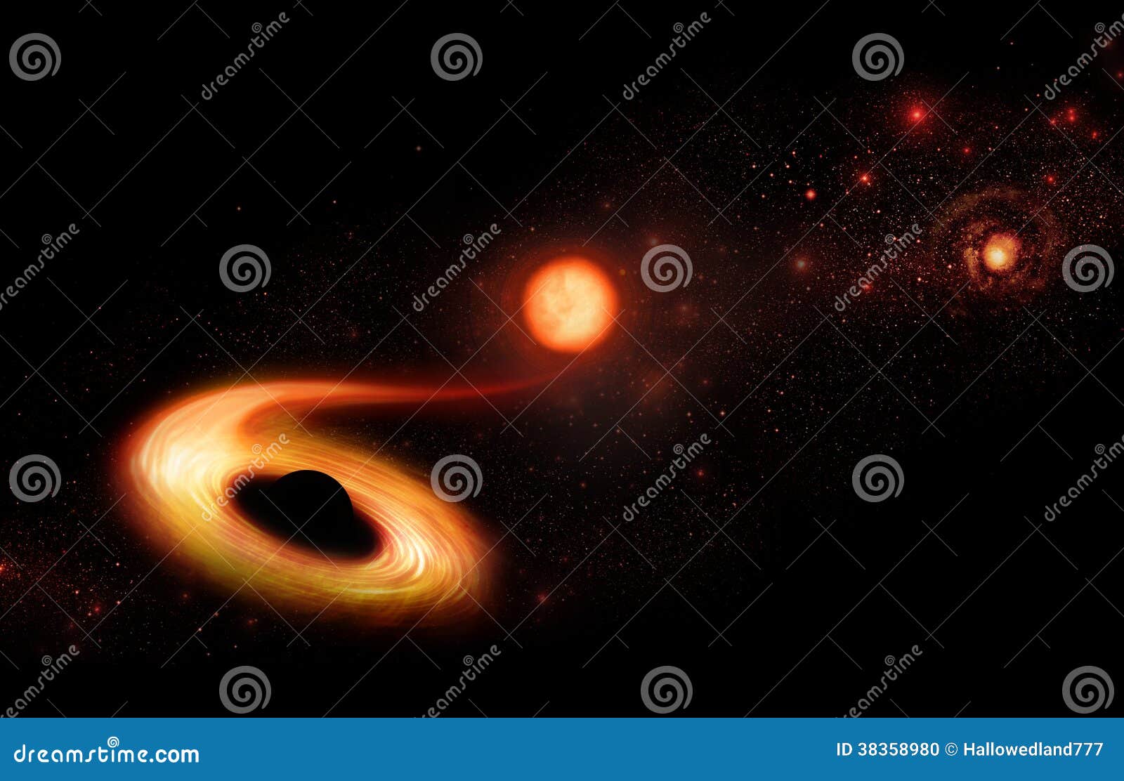 black hole eats the star