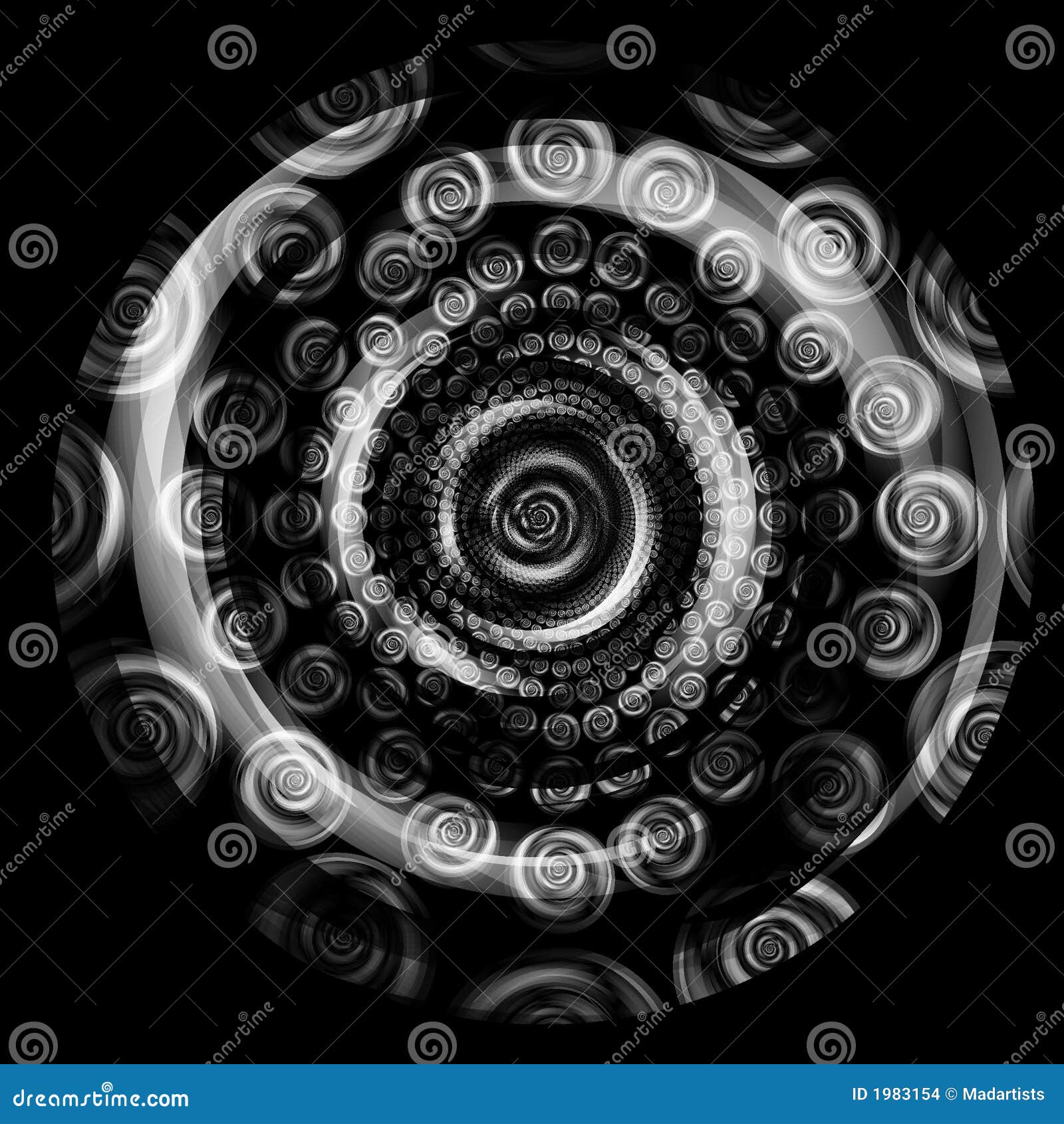 black hole spirals and circles