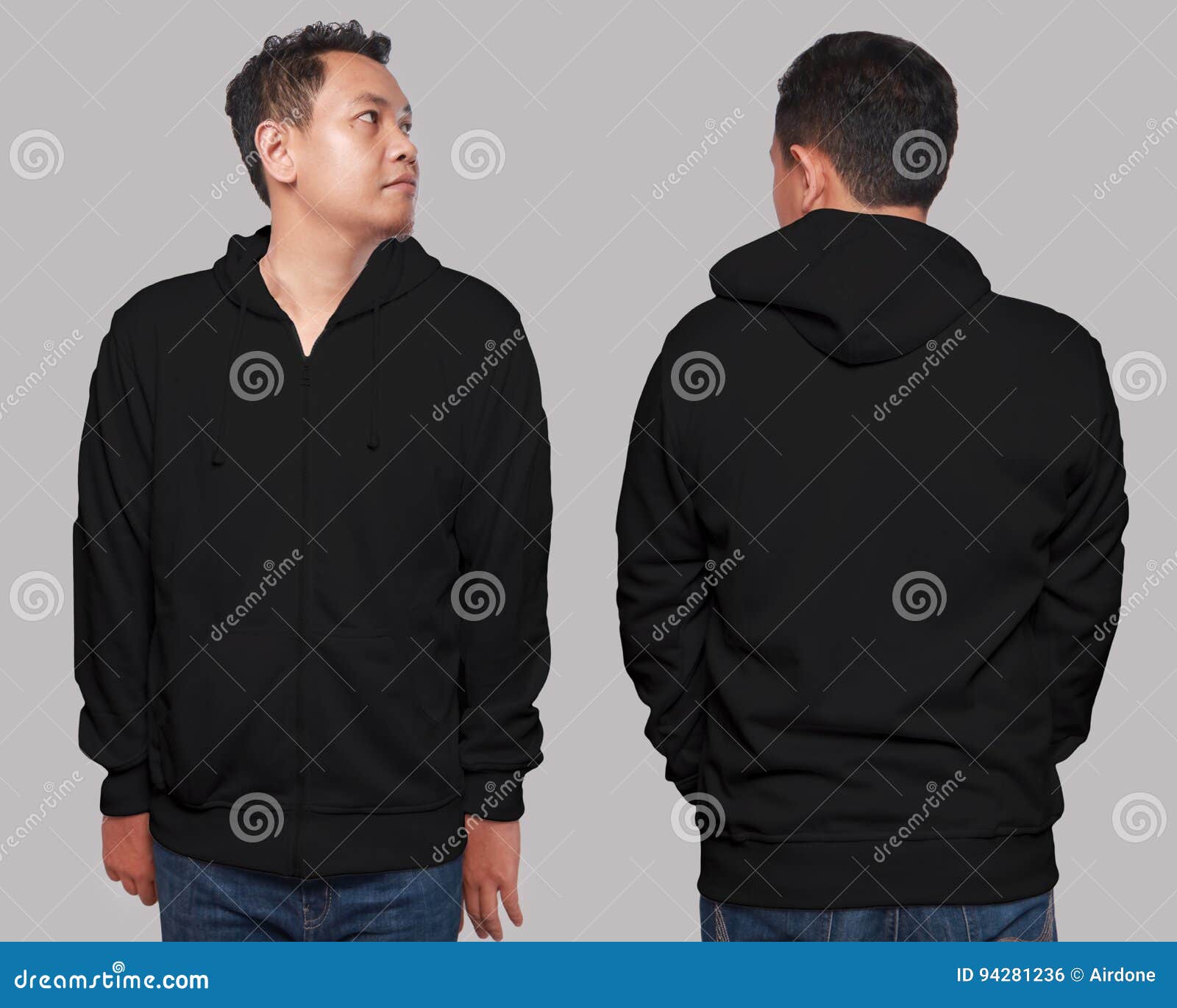 Download Black Hoodie Mock up stock photo. Image of back, fashion ...