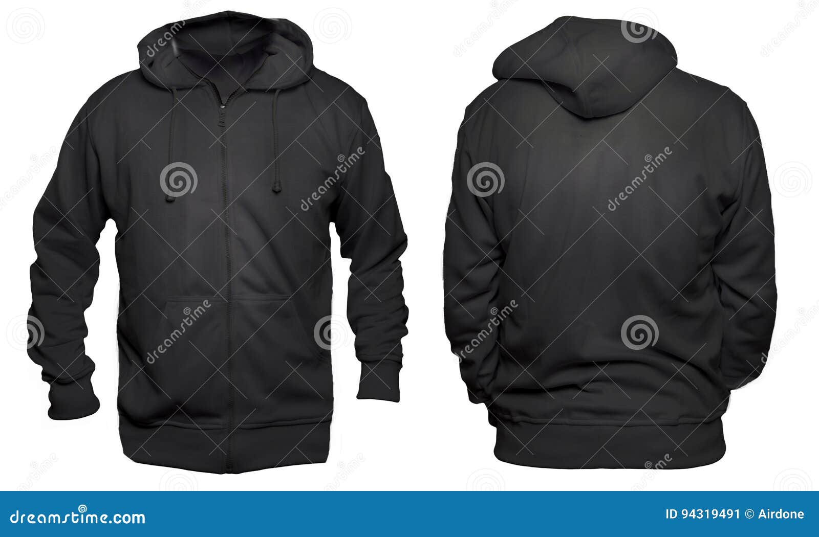 Download Black Hoodie Mock up stock image. Image of isolated, empty ...