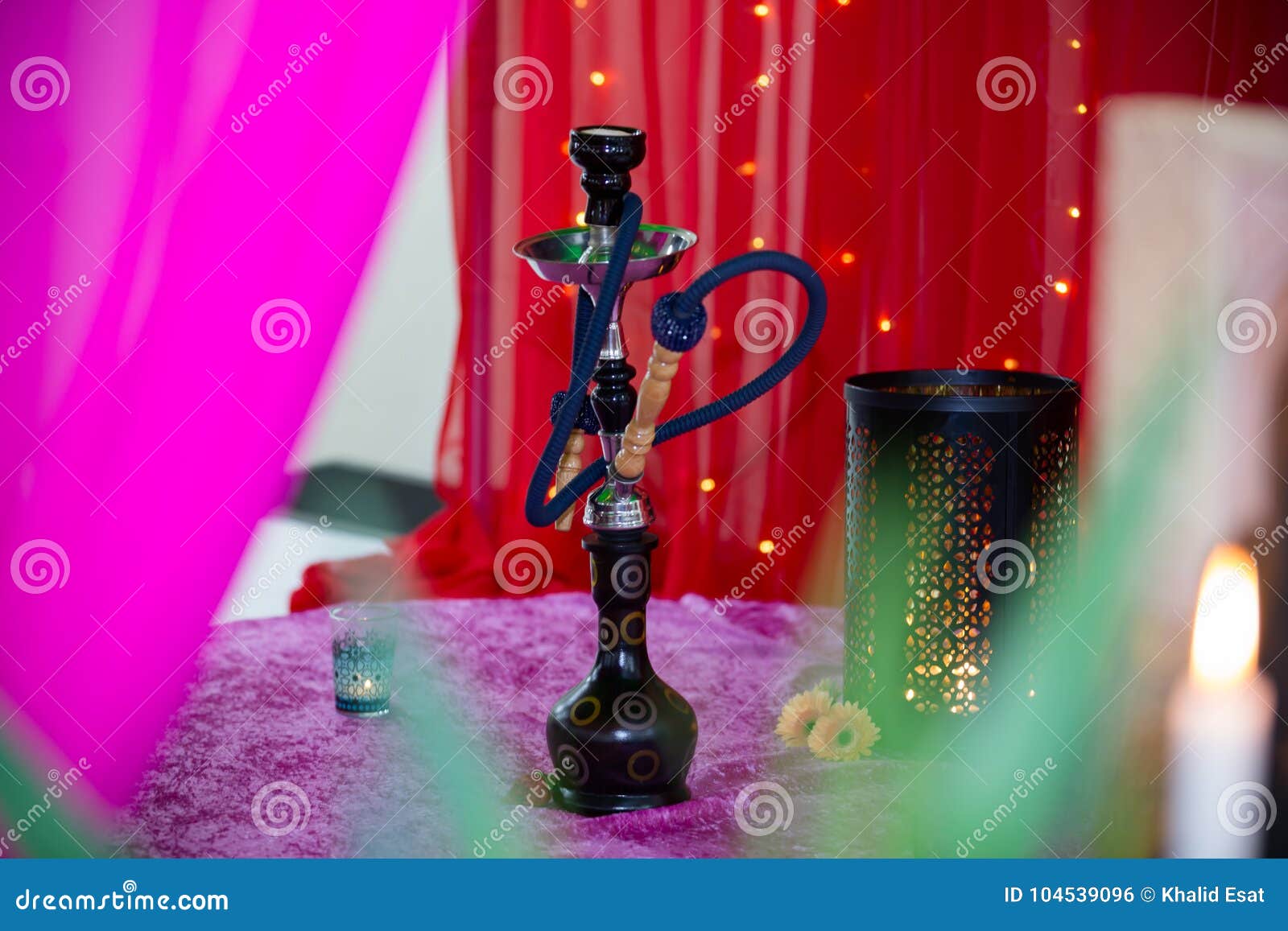 Black Hookah Pipe Used As Decorative Item Stock Photo Image of