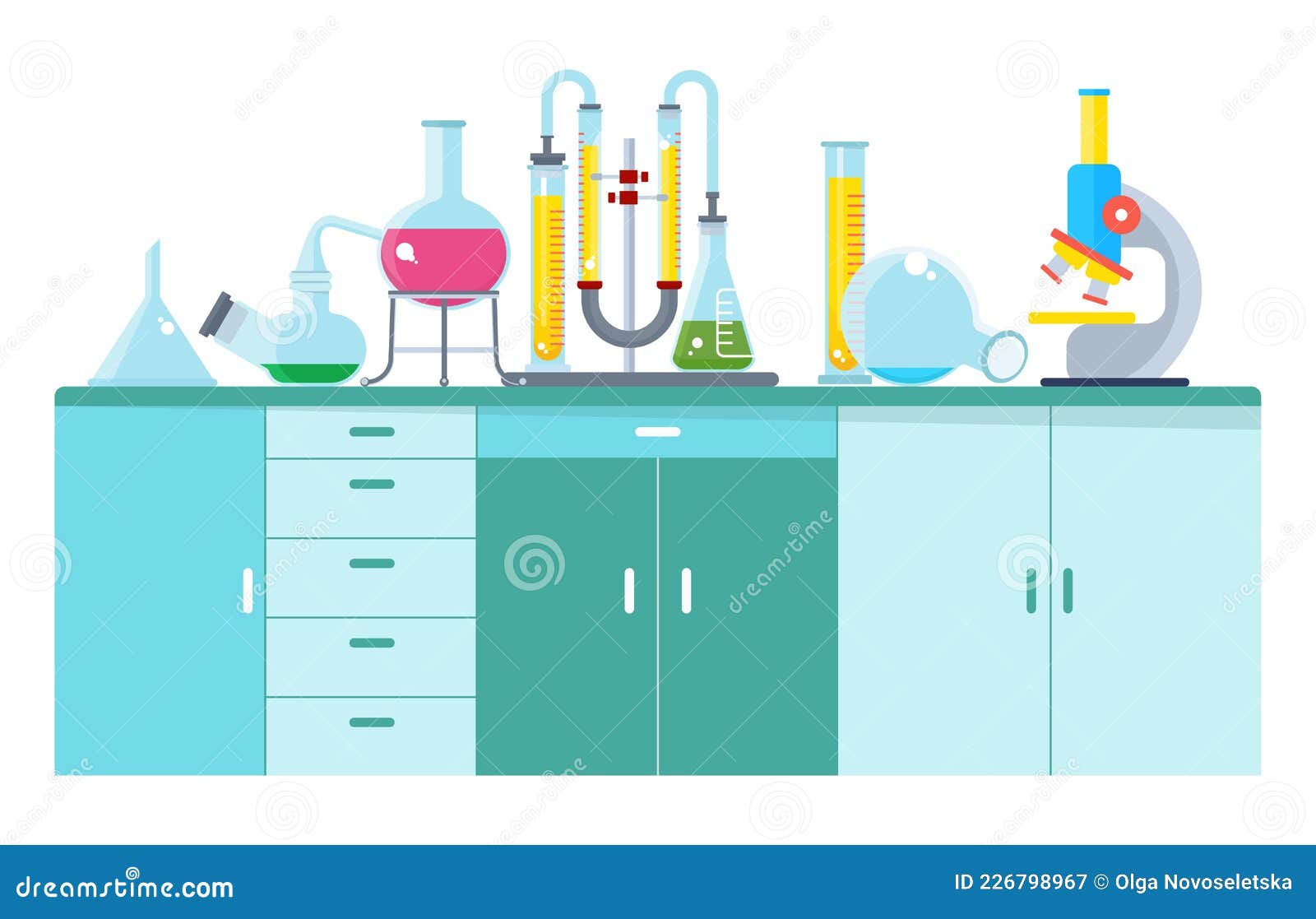 Black Icons of Flask and Test Tube in Chemical Training Laboratory for  Scientific Experiments. Stock Vector - Illustration of medicine, liquid:  226798967