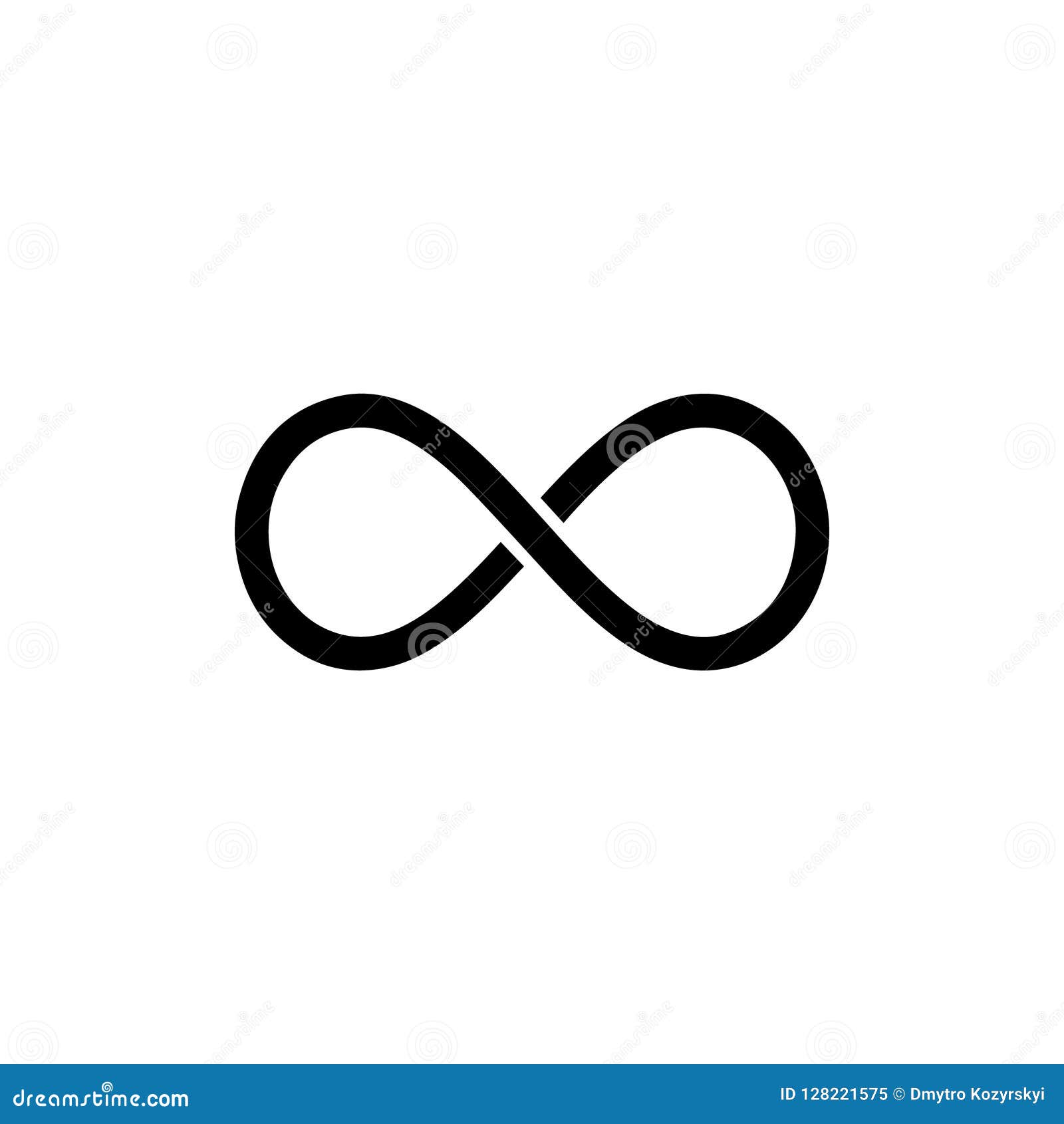 black infinity  icon. concept of infinite, limitless and endless.