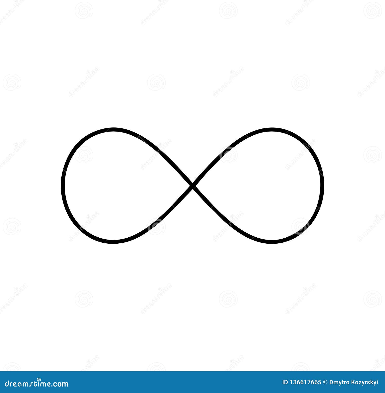 black infinity  icon. concept of infinite, limitless and endless.