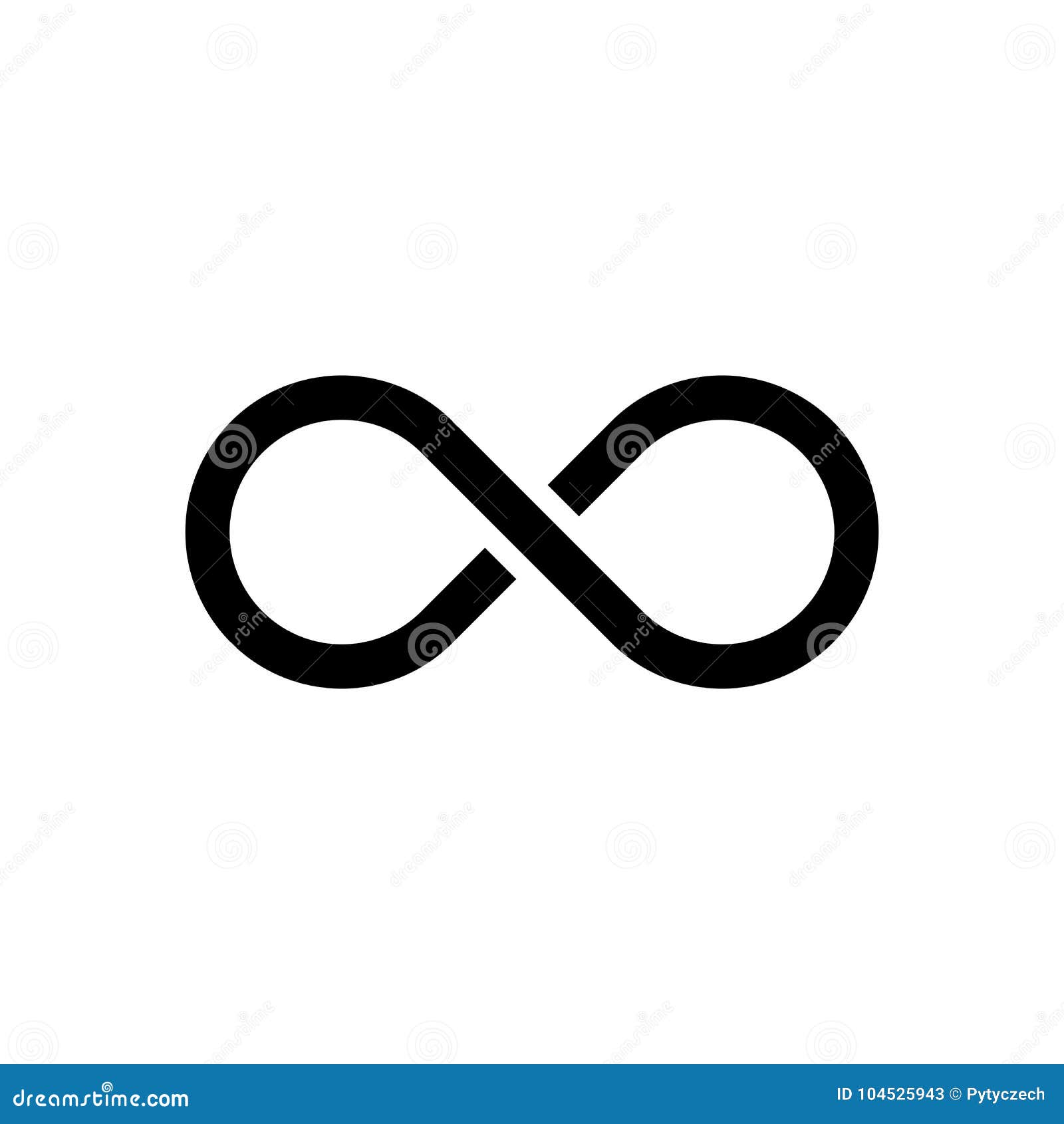 Black Infinity Symbol Icon. Concept of Infinite, Limitless and Endless  Stock Vector - Illustration of logo, eight: 104525943