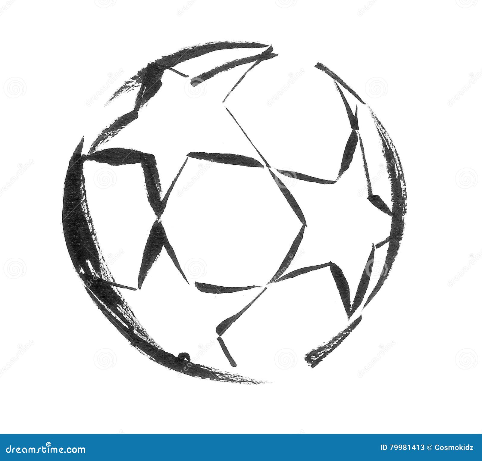 Футбольный мяч рисунок поэтапно