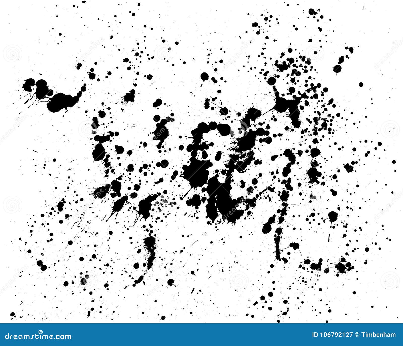 Black Ink Splatter Isolated on a White Background Stock Illustration ...