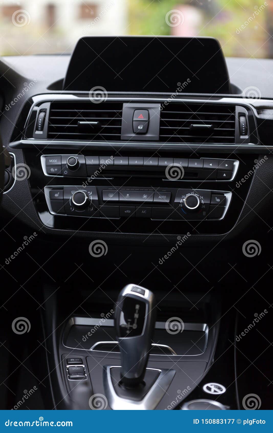 The Black Interior of a Good Modern Car Stock Image Image of