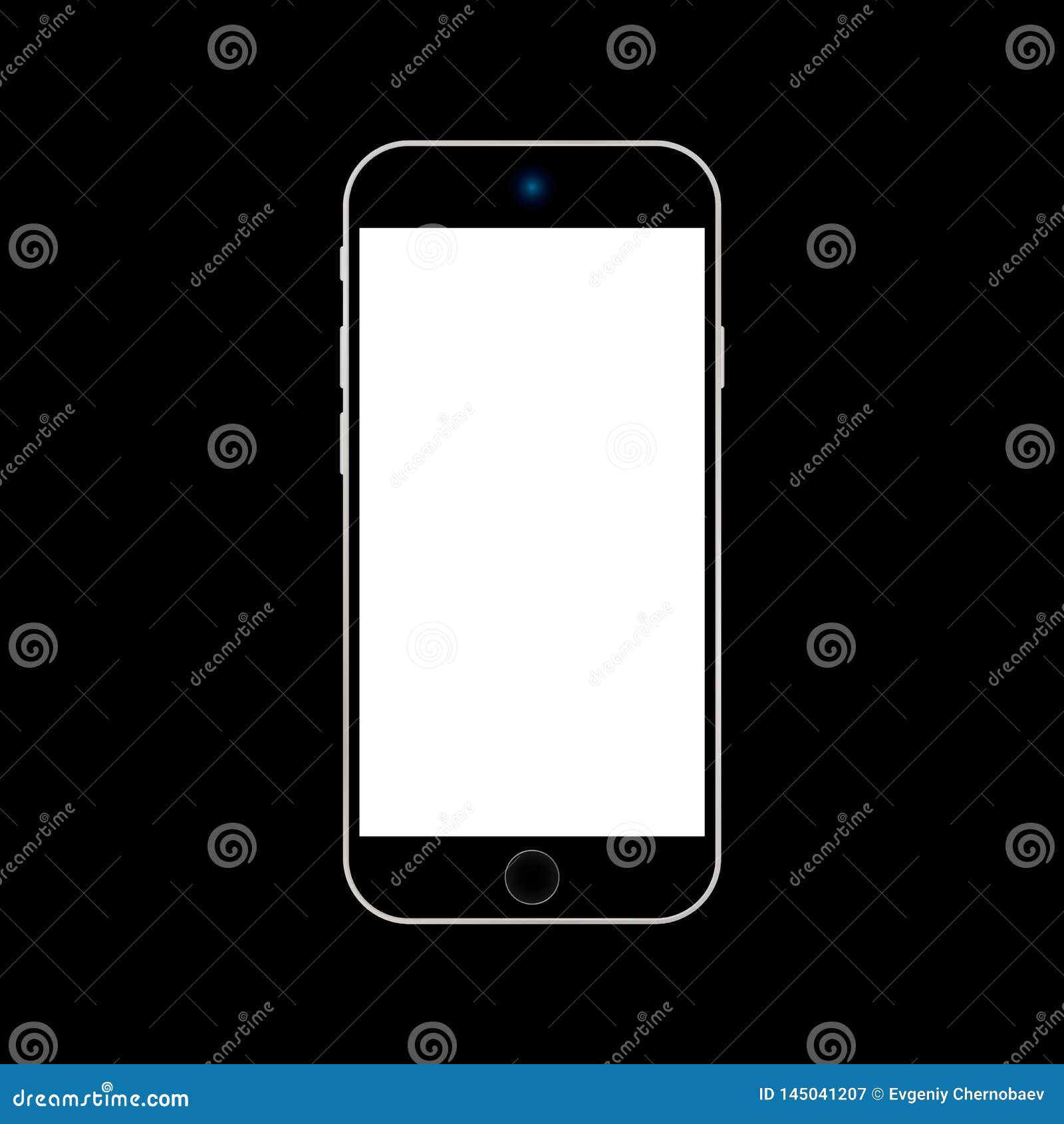 Black Iphone Smartphone With White Screen On Black Background Vector Eps10 Black Smartphone Iphone Icon Stock Vector Illustration Of Device Connection