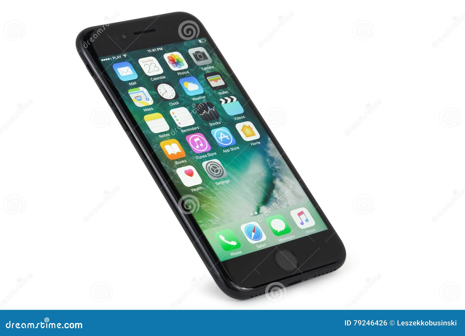 Black IPhone 7 On White Background Editorial Photo - Image of october