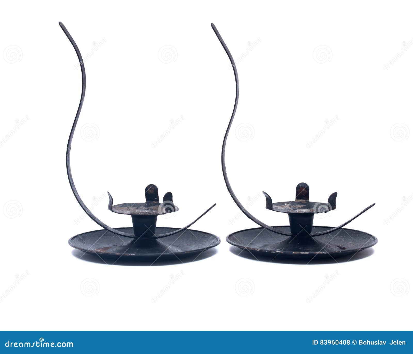 Black Iron Vintage Candle Holder Stock Photo Image of burning, bright