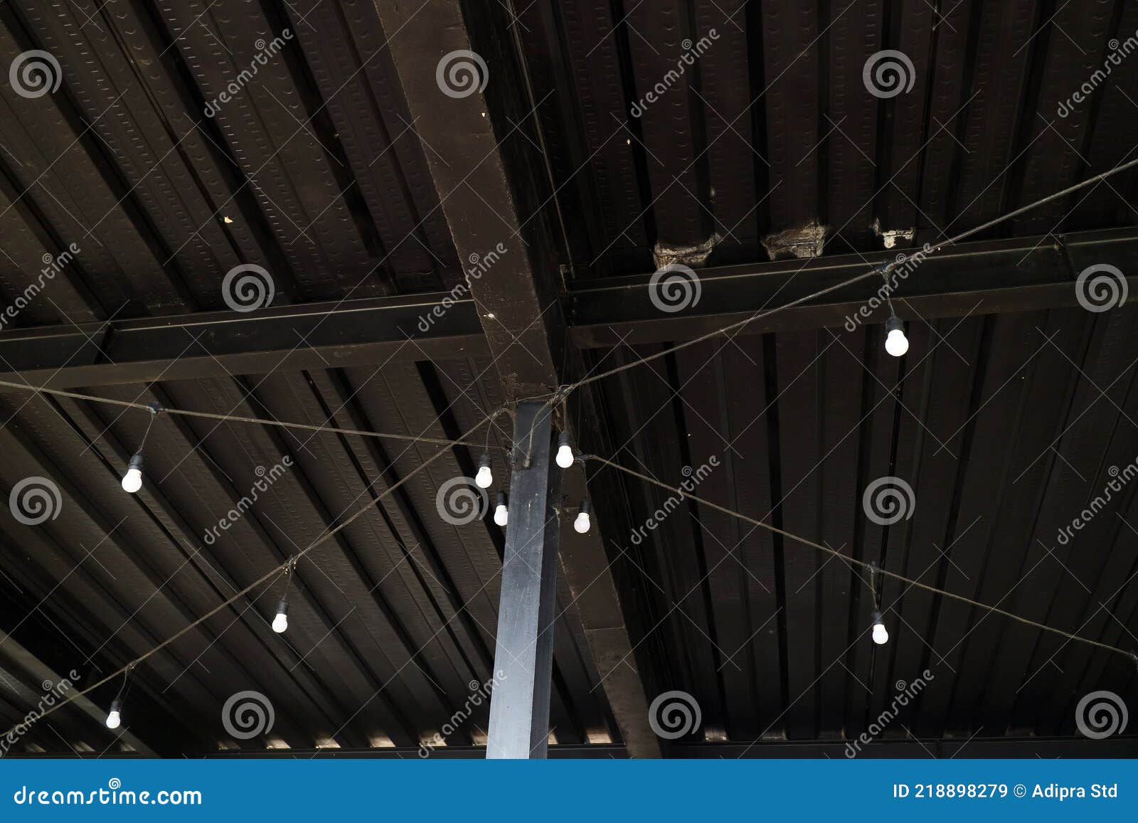 Black Iron Wall with a Few Lights Stock Image Image of iron, gray