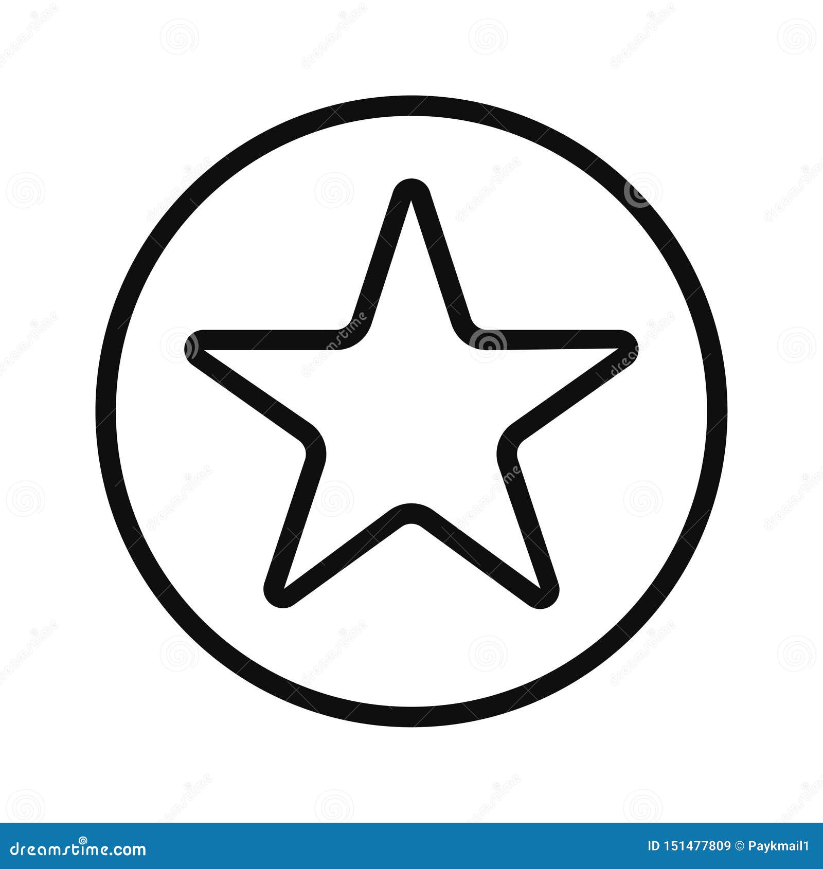 Black Isolated Outline Icon of Star on White Background Stock Vector