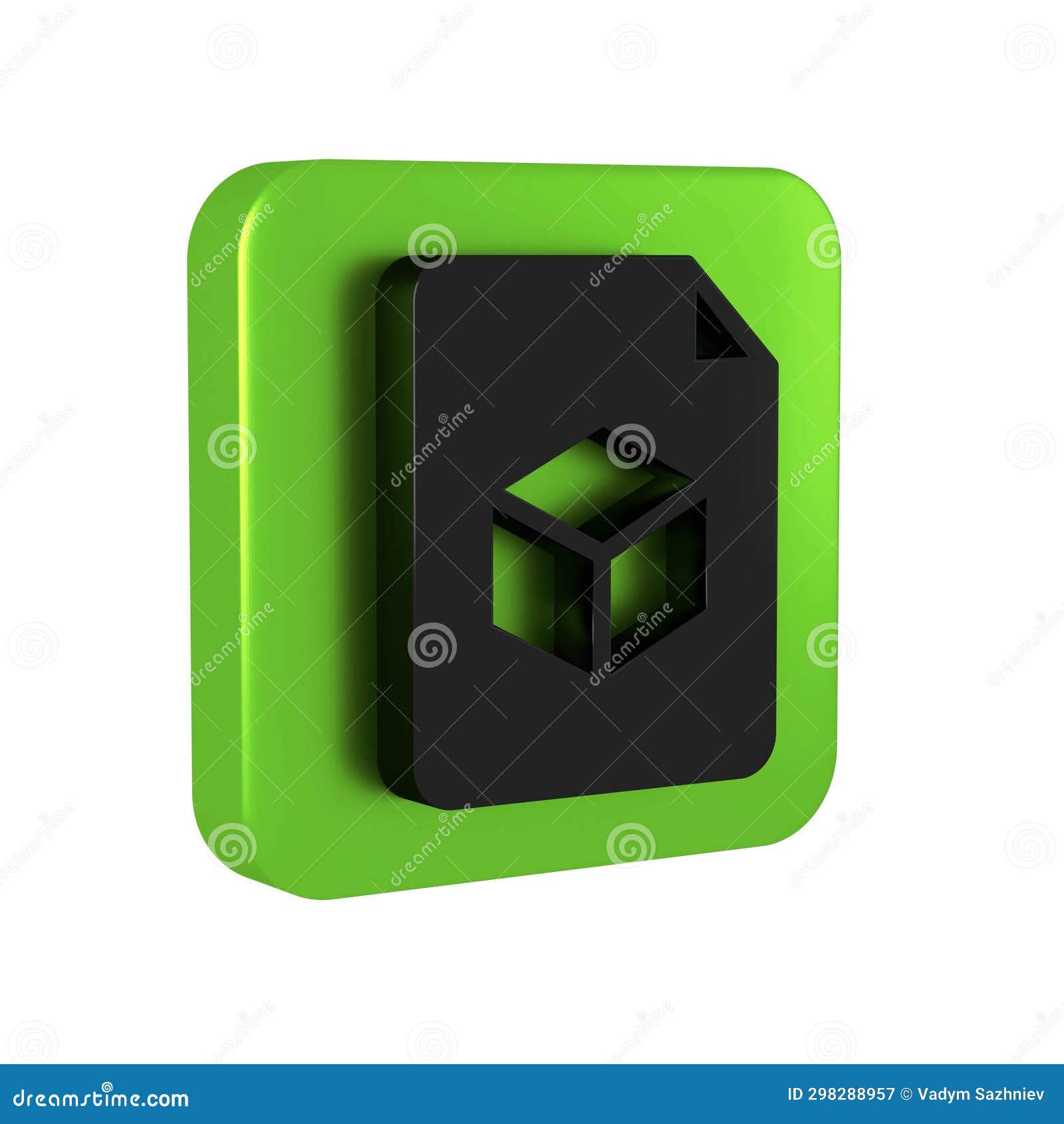 black isometric cube file icon  on transparent background. geometric cubes solid icon. 3d square sign. box