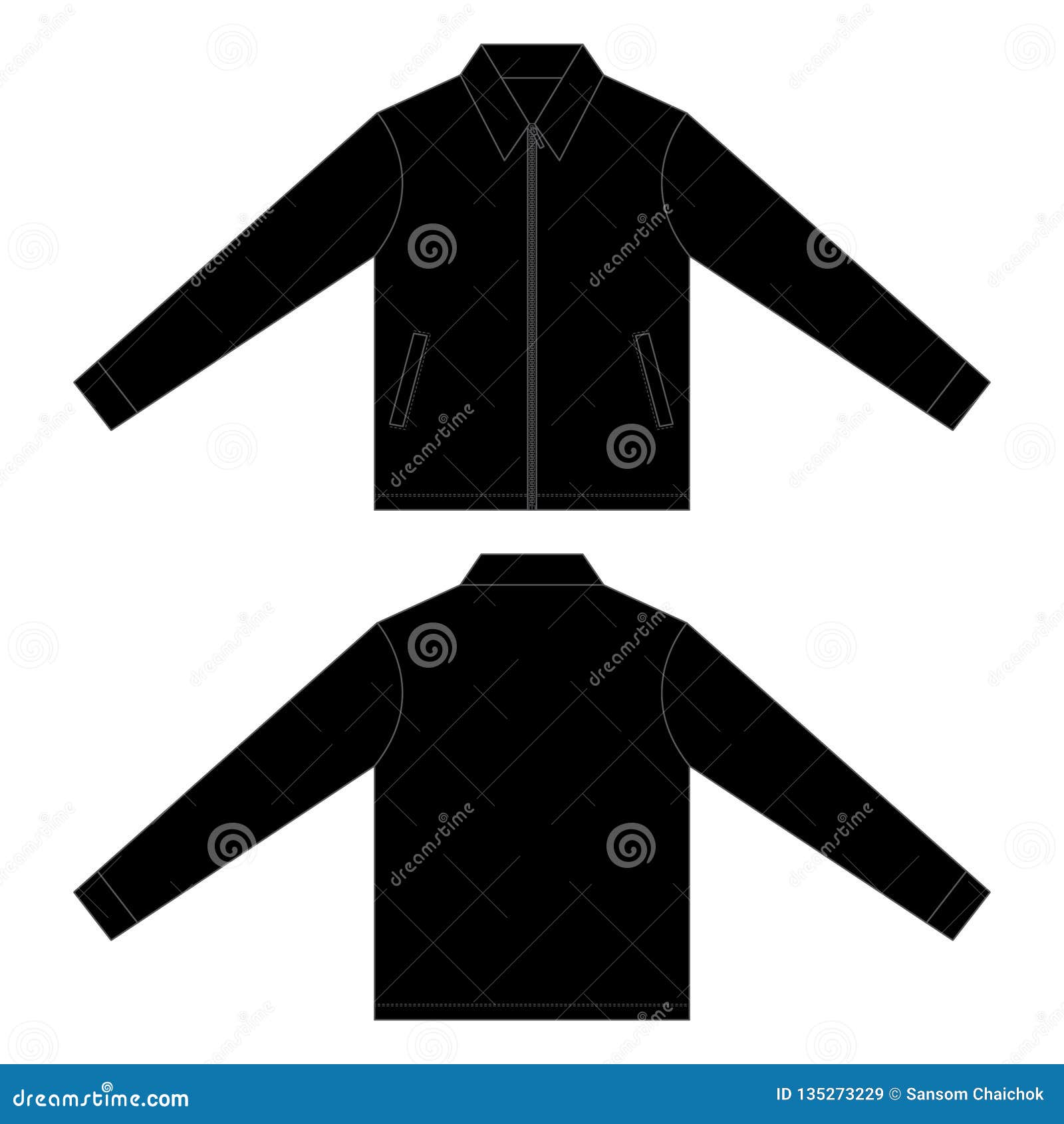  Black  Jacket  Vector For Template  Stock Illustration 
