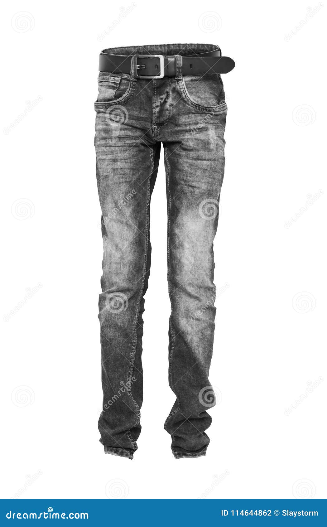 Black Jeans with a Black Belt the Teenager Stock Photo - Image of ...