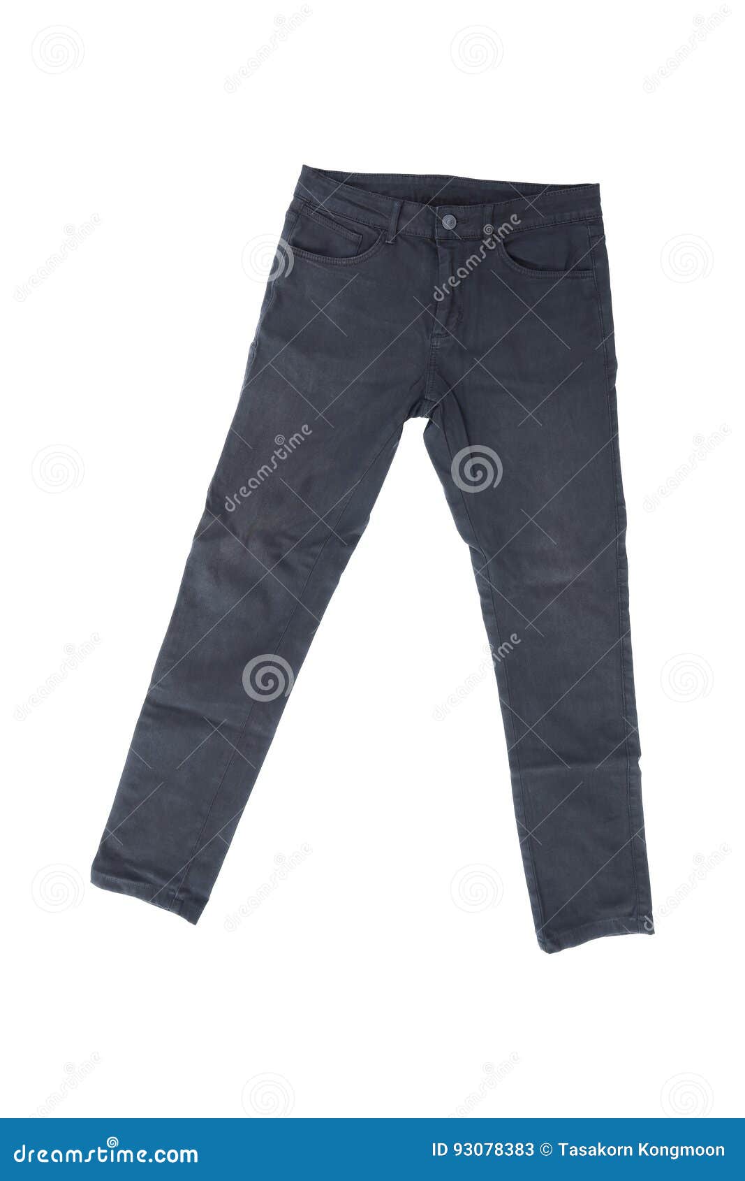 Black Jeans Isolated on White Stock Image - Image of label, pattern ...